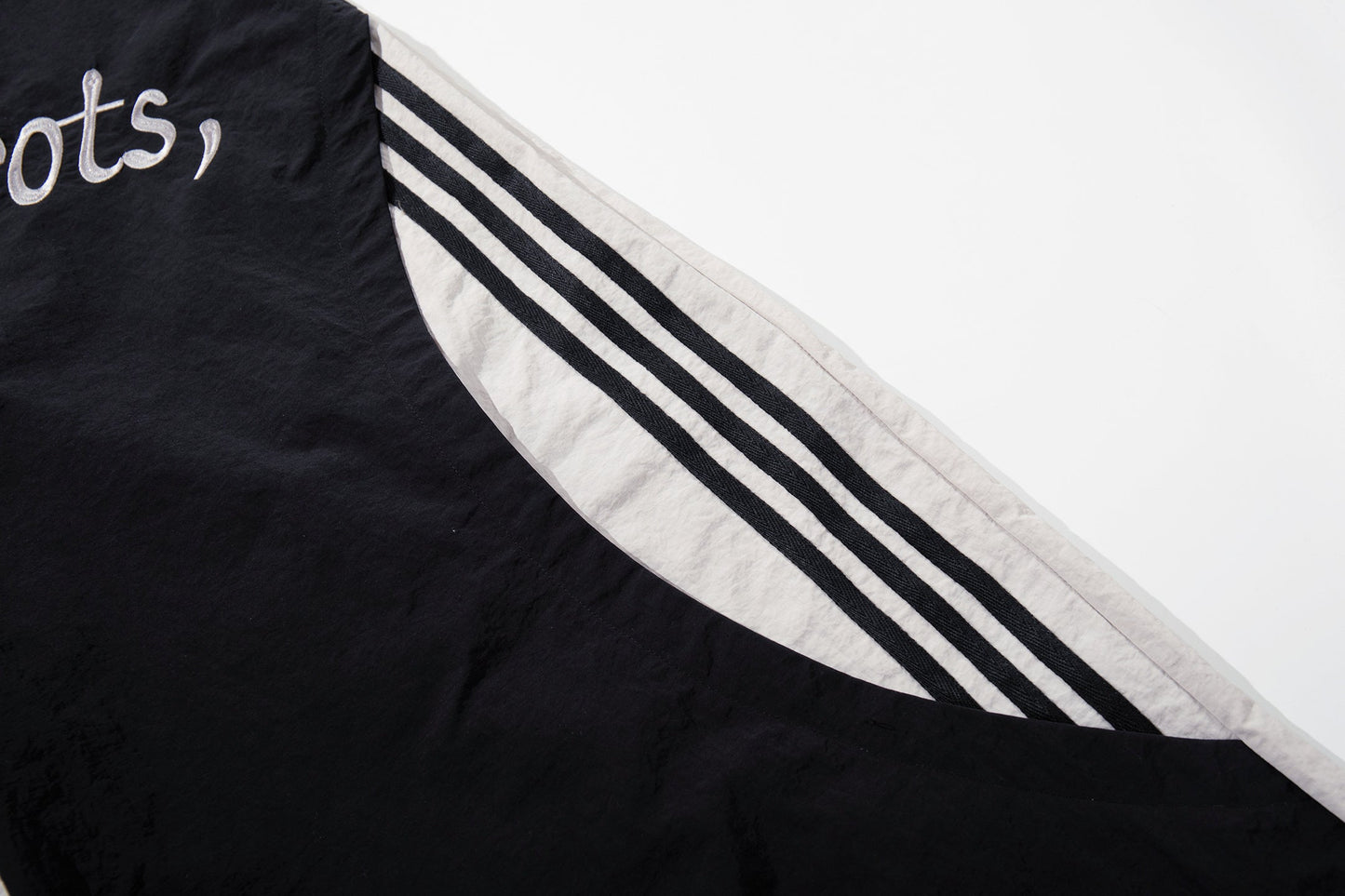 CapCabin Script Graphic Wide-Leg Track Pants