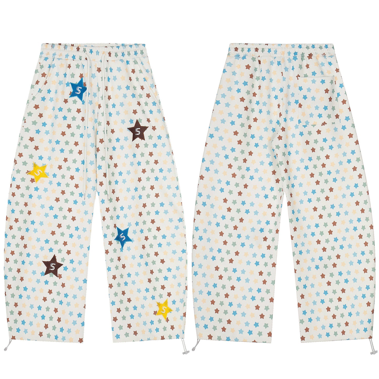 CapCabin Multi-Star Wide-Leg Pants