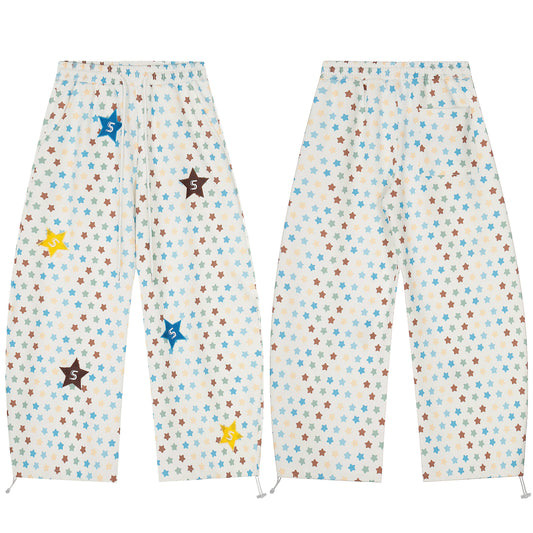 CapCabin Multi-Star Wide-Leg Pants