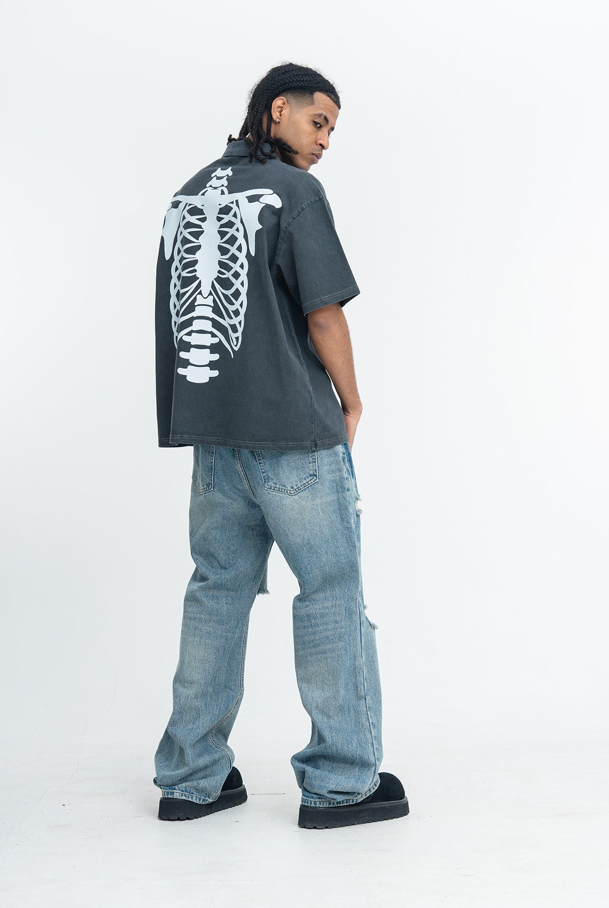 CapCabin “Darkness Spine” Graphic Shirt