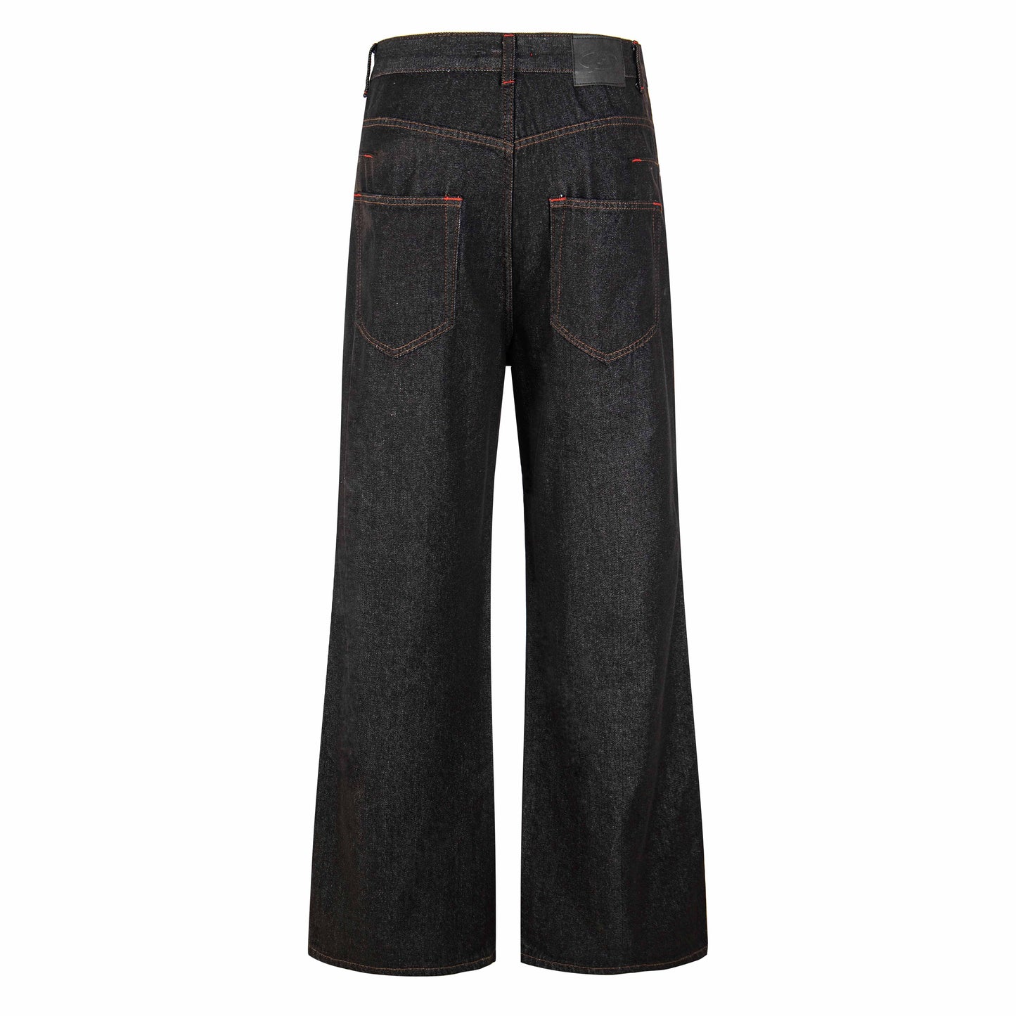 CapCabin Hook Closure Wide-Leg Denim Pants