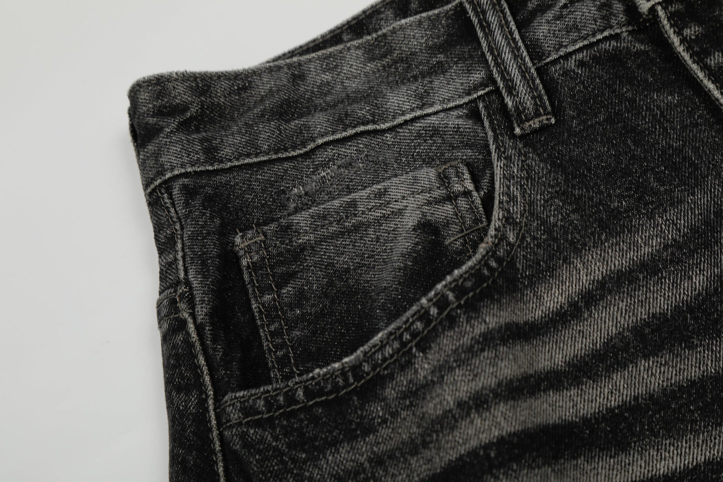 CapCabin Washed Distressed Denim Pants