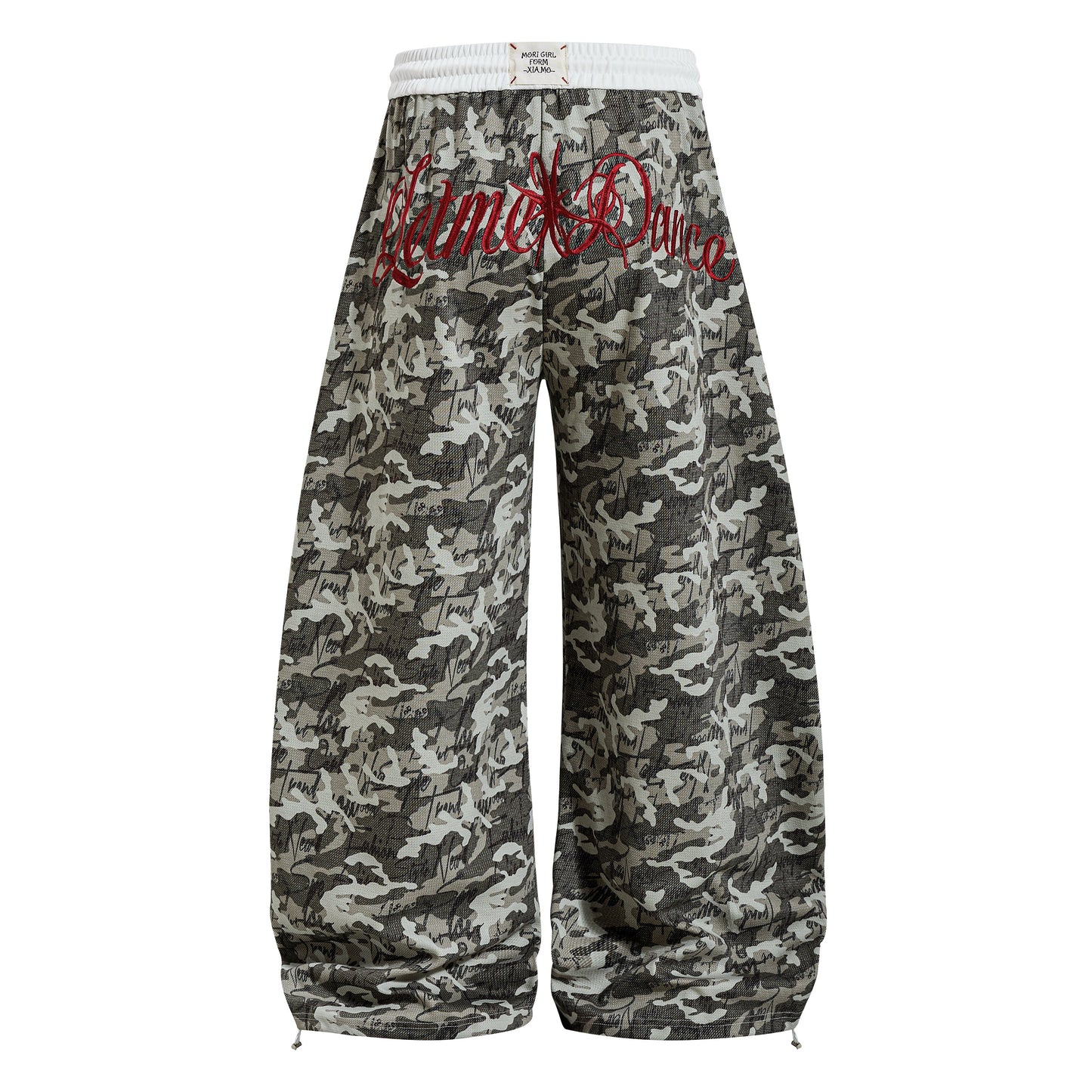 CapCabin Camo Script Wide-Leg Pants