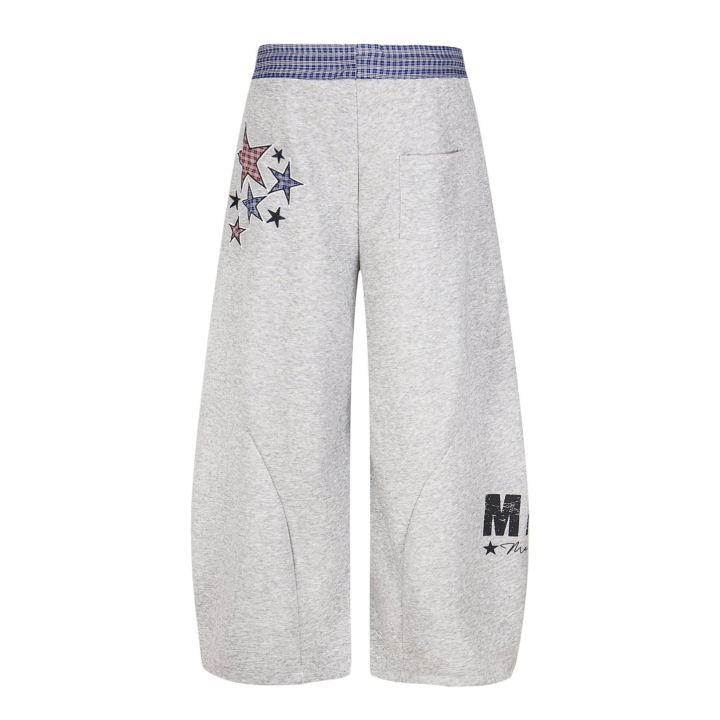 CapCabin Double-Waist Checkered Print Track Pants