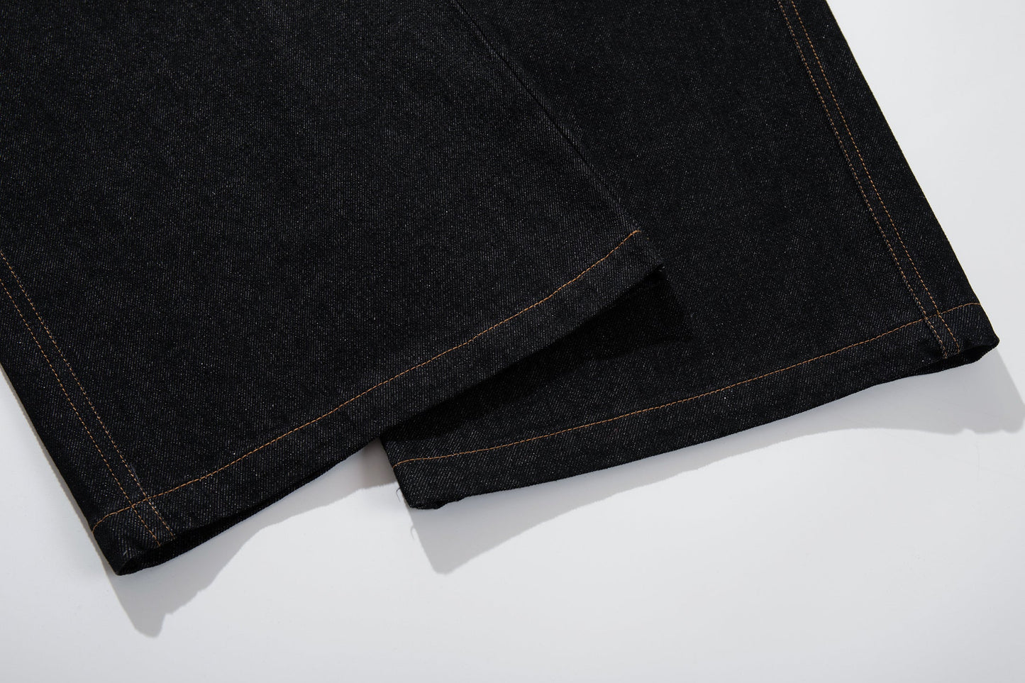 CapCabin Curved Panel Wide Leg Denim Pants