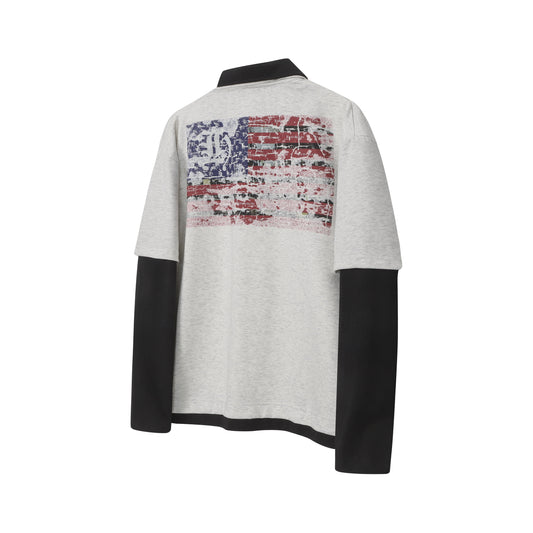 CapCabin Layered Polo Long Sleeve Tee
