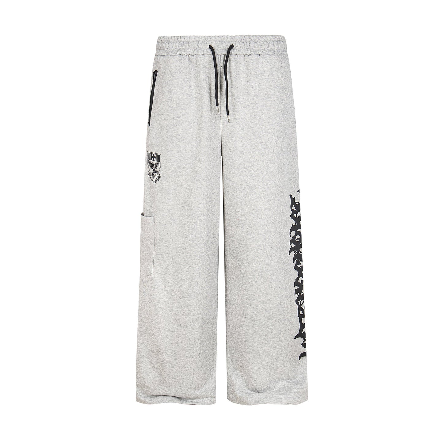 CapCabin Flame Script Wide-Leg Sweatpants