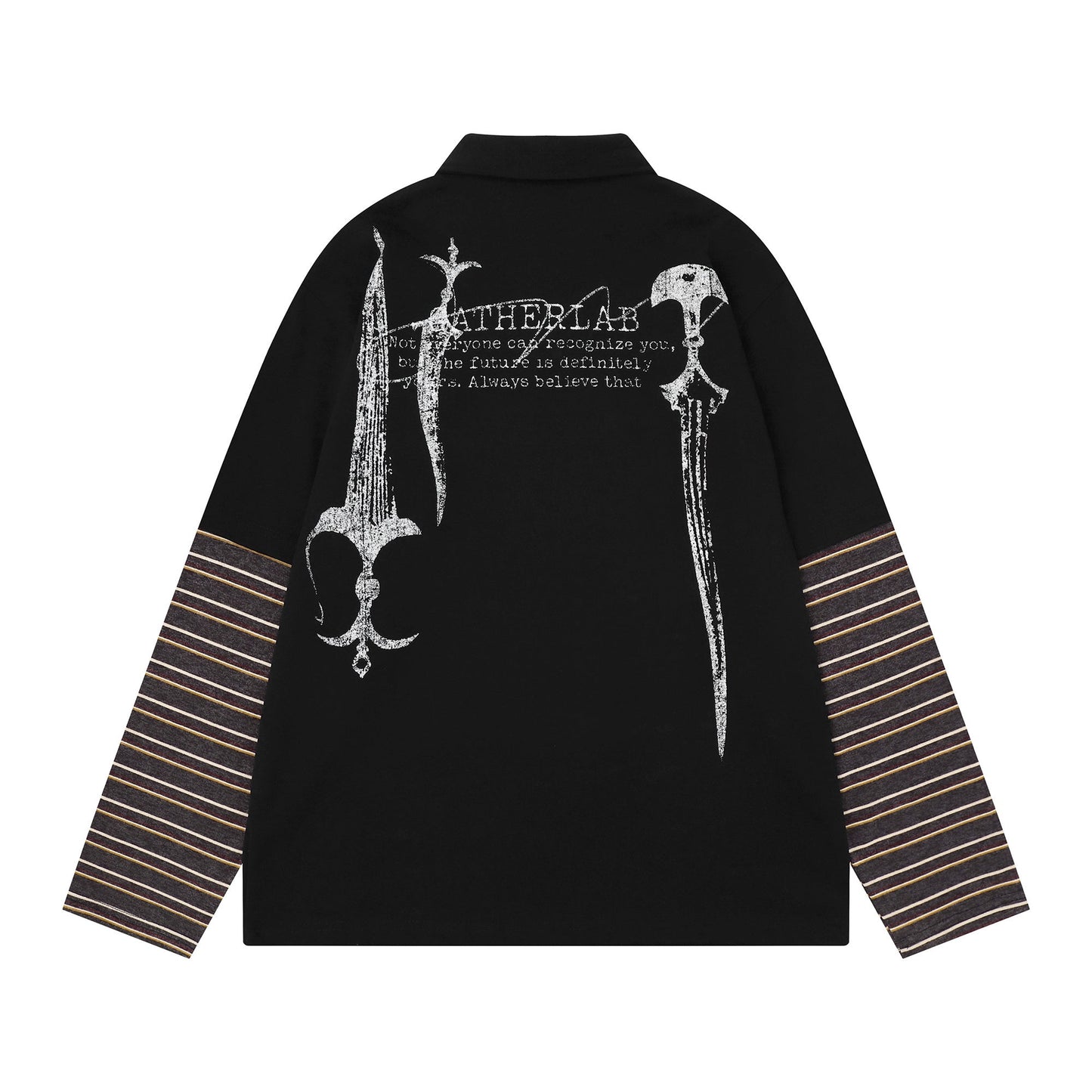 CapCabin Layered Graphic Long Sleeve Polo
