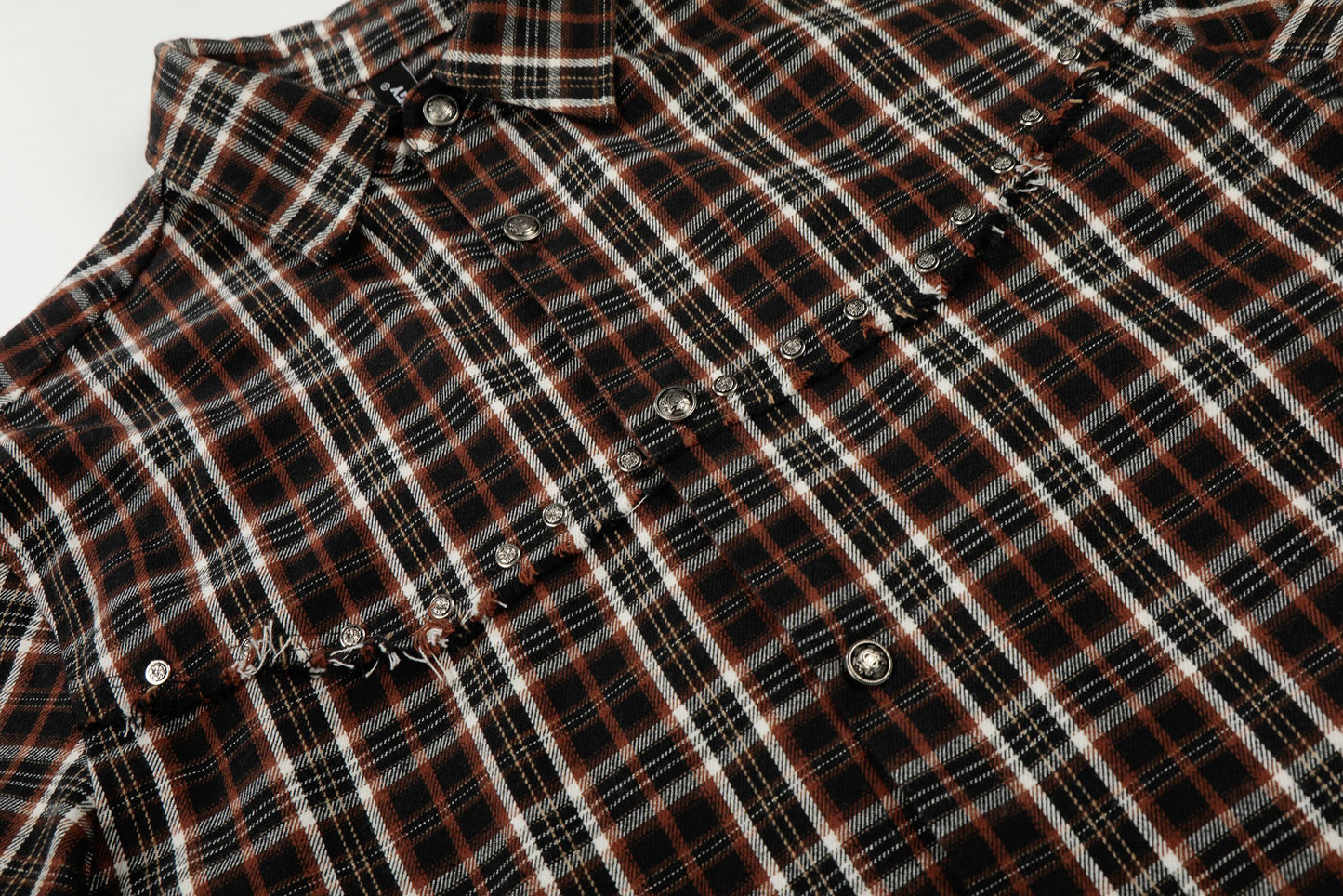 CapCabin “Distressed Plaid Short Sleeve Shirt”