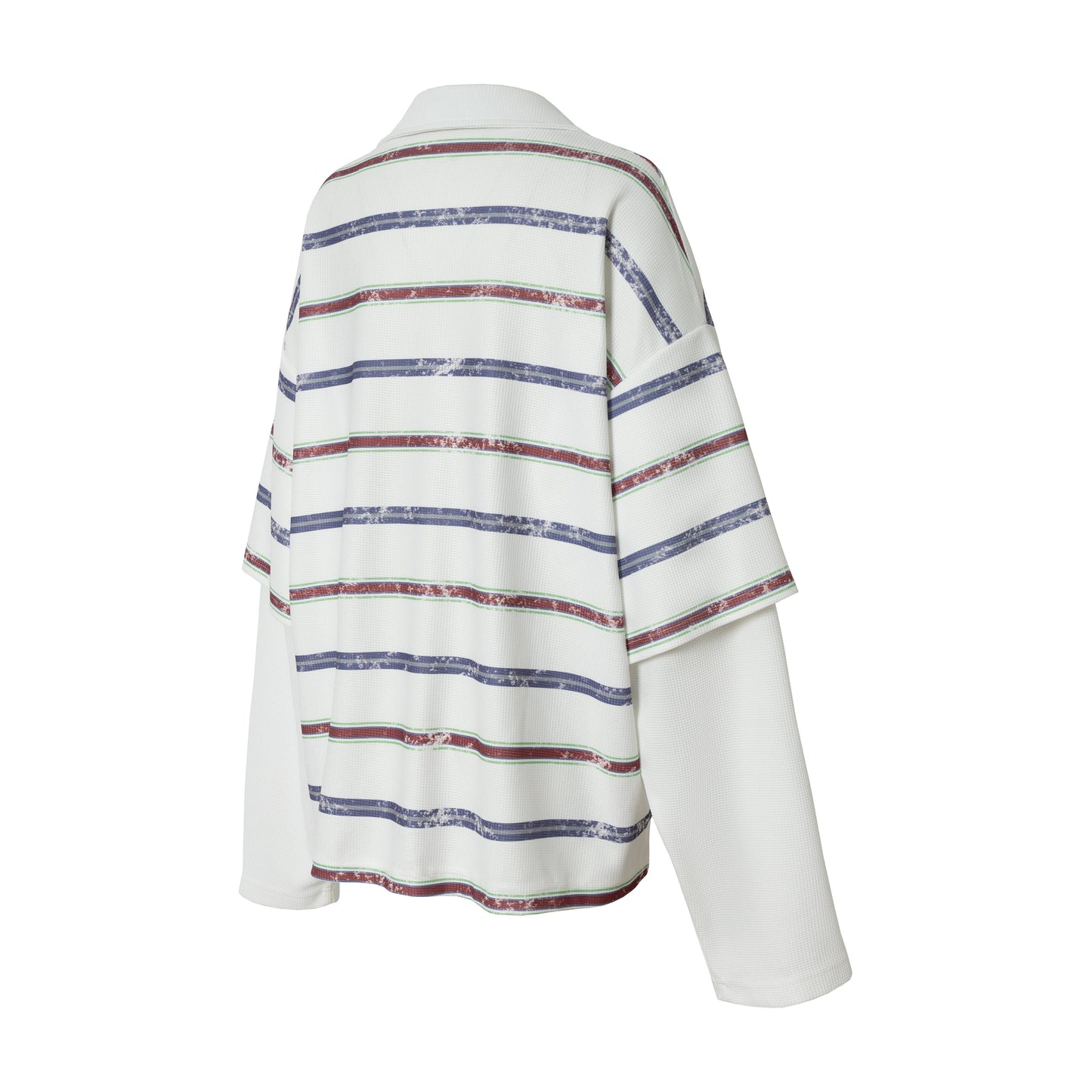 CapCabin Abstract Stripe Long-Sleeve Polo Shirt