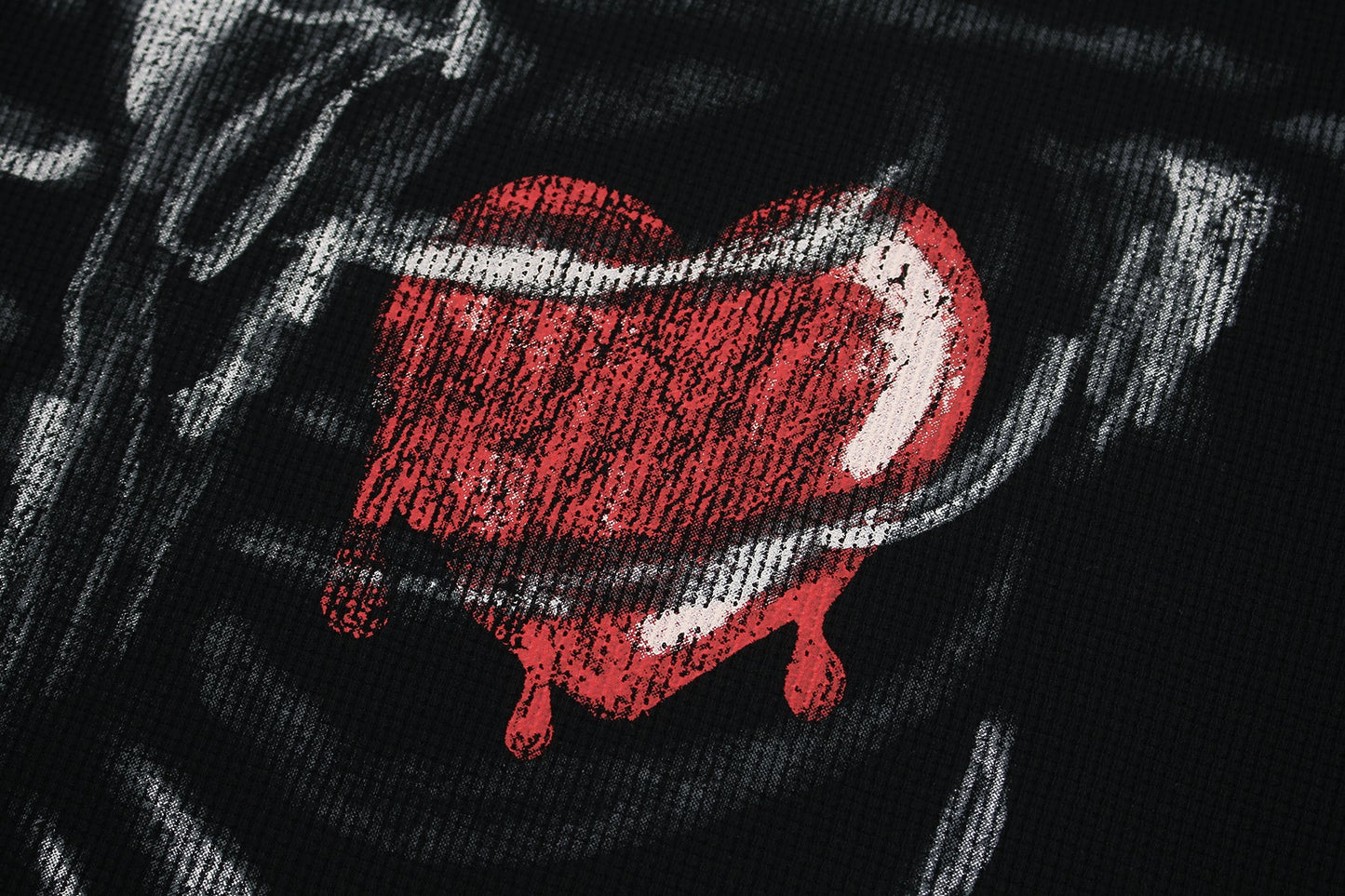 CapCabin Melted Heart Ribcage Graphic Tee