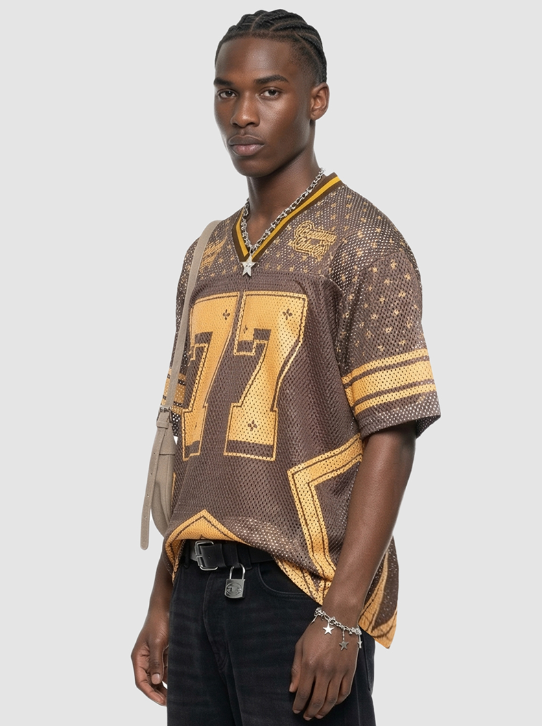 CapCabin “Retro Star 77” Mesh Jersey T-Shirt