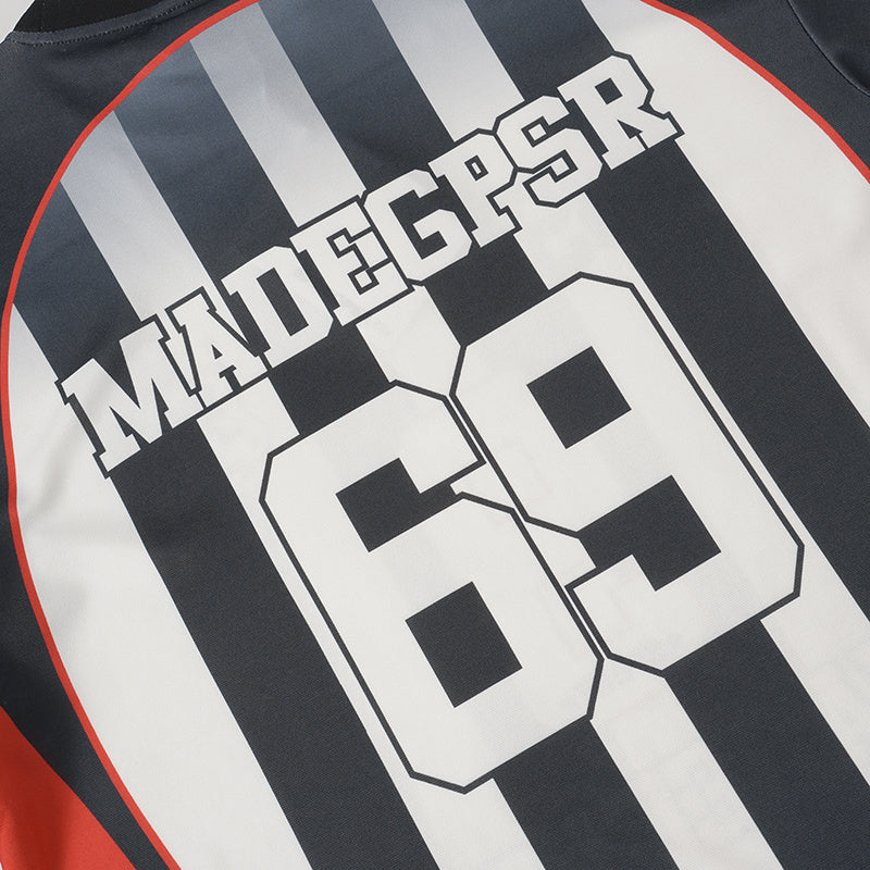 CapCabin Vertical Stripe Number Performance Jersey
