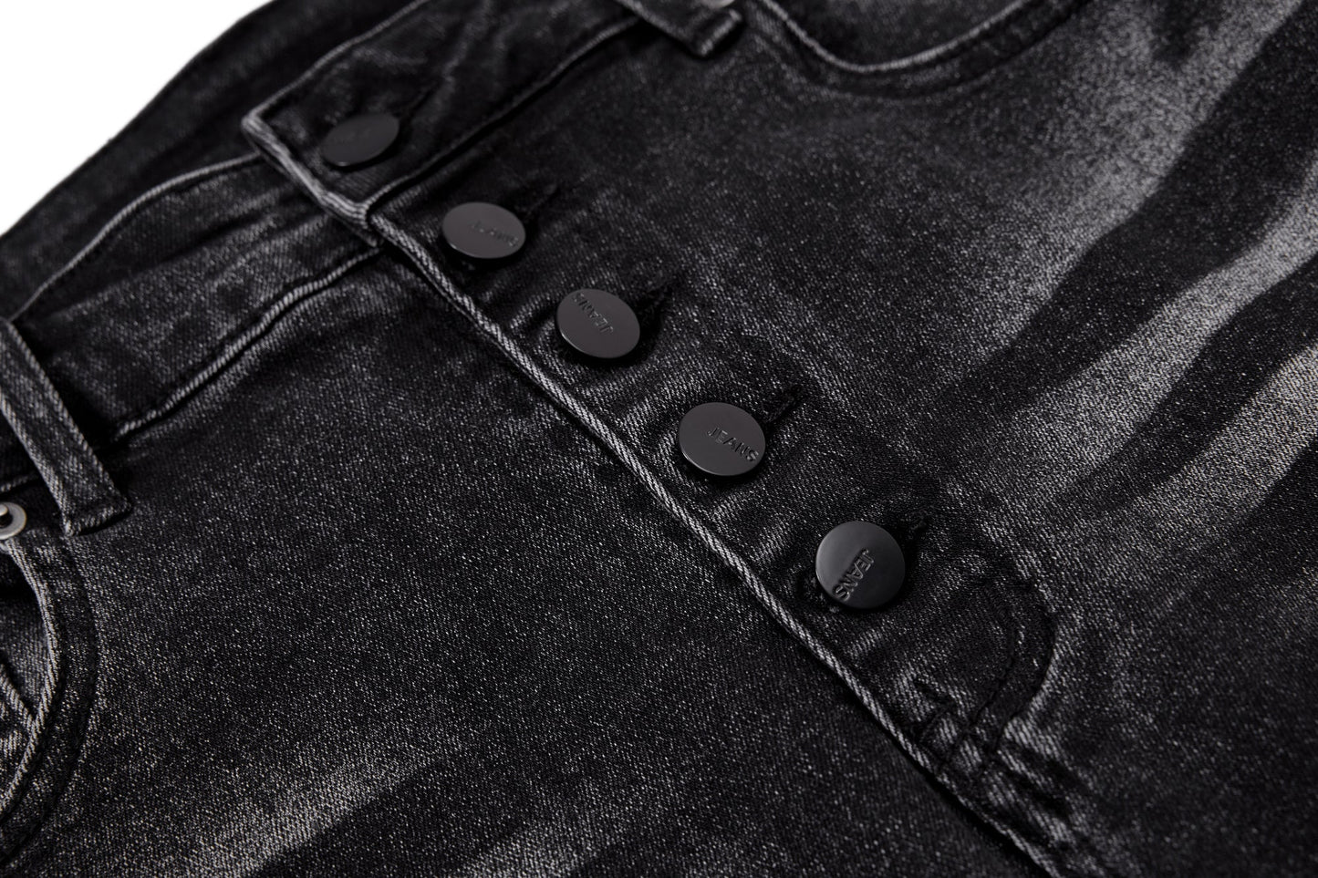 CapCabin Stacked Washed Denim Pants
