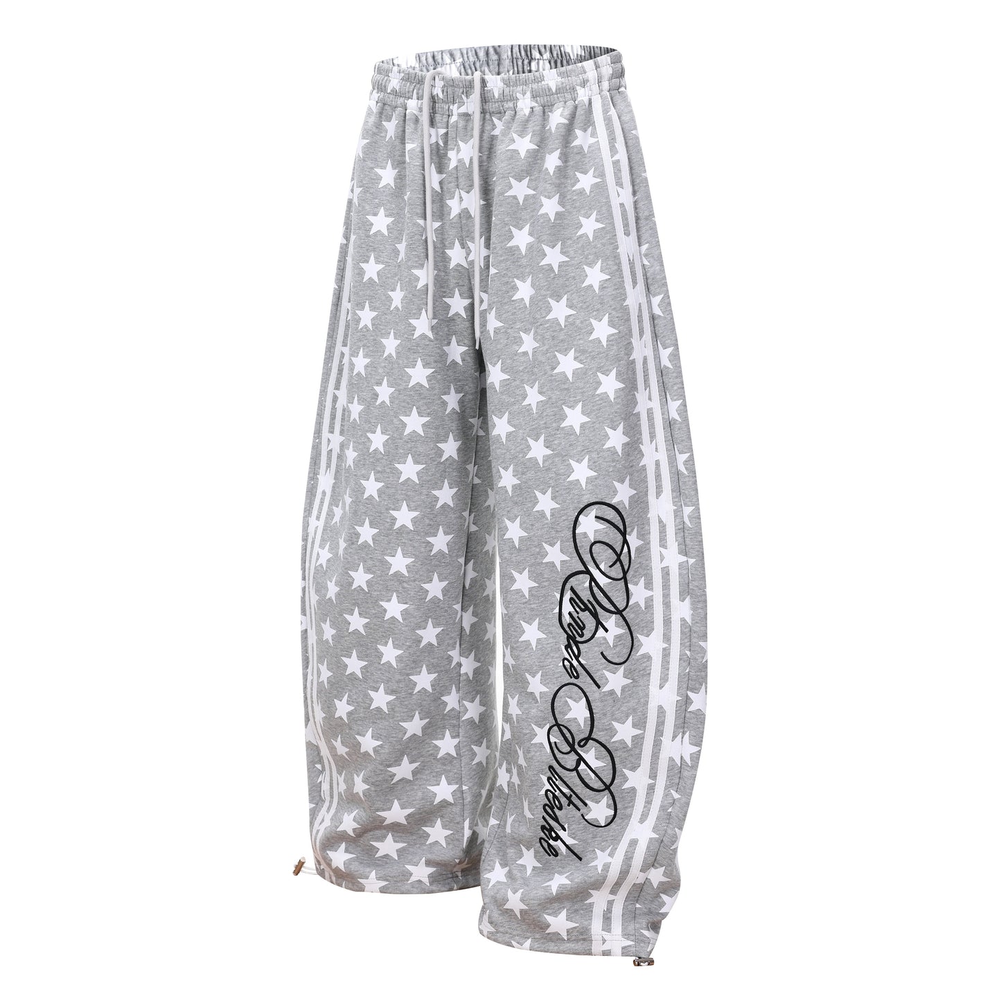 CapCabin Star Print Wide-Leg Sweatpants