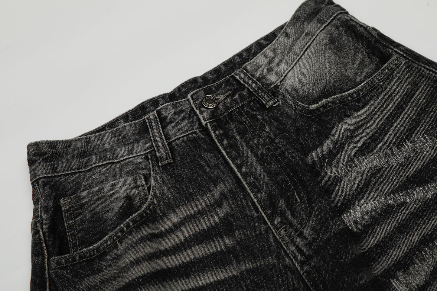 CapCabin Washed Distressed Denim Pants