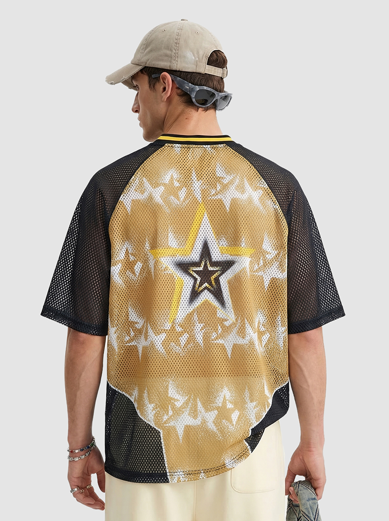 CapCabin “Star Impact” Mesh Jersey T-Shirt