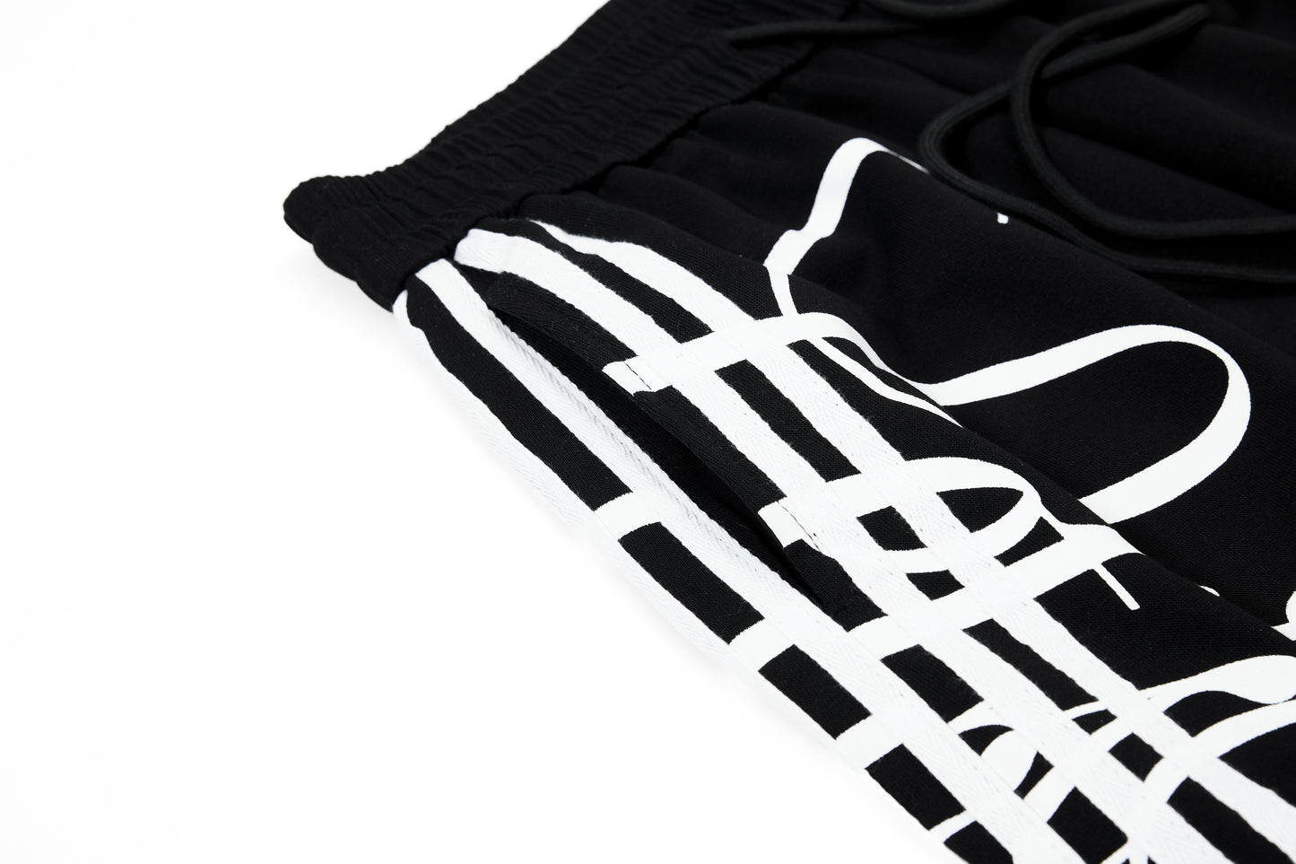 CapCabin Script Stripe Wide-Leg Sweatpants