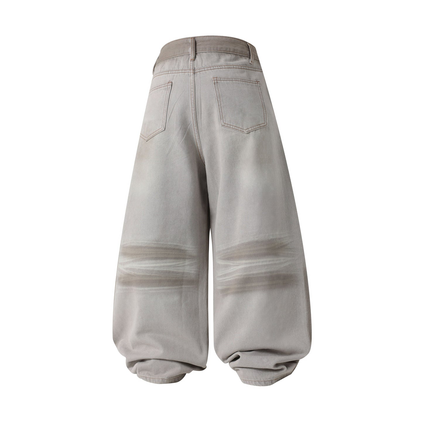 CapCabin Washed Balloon Fit Denim Pants