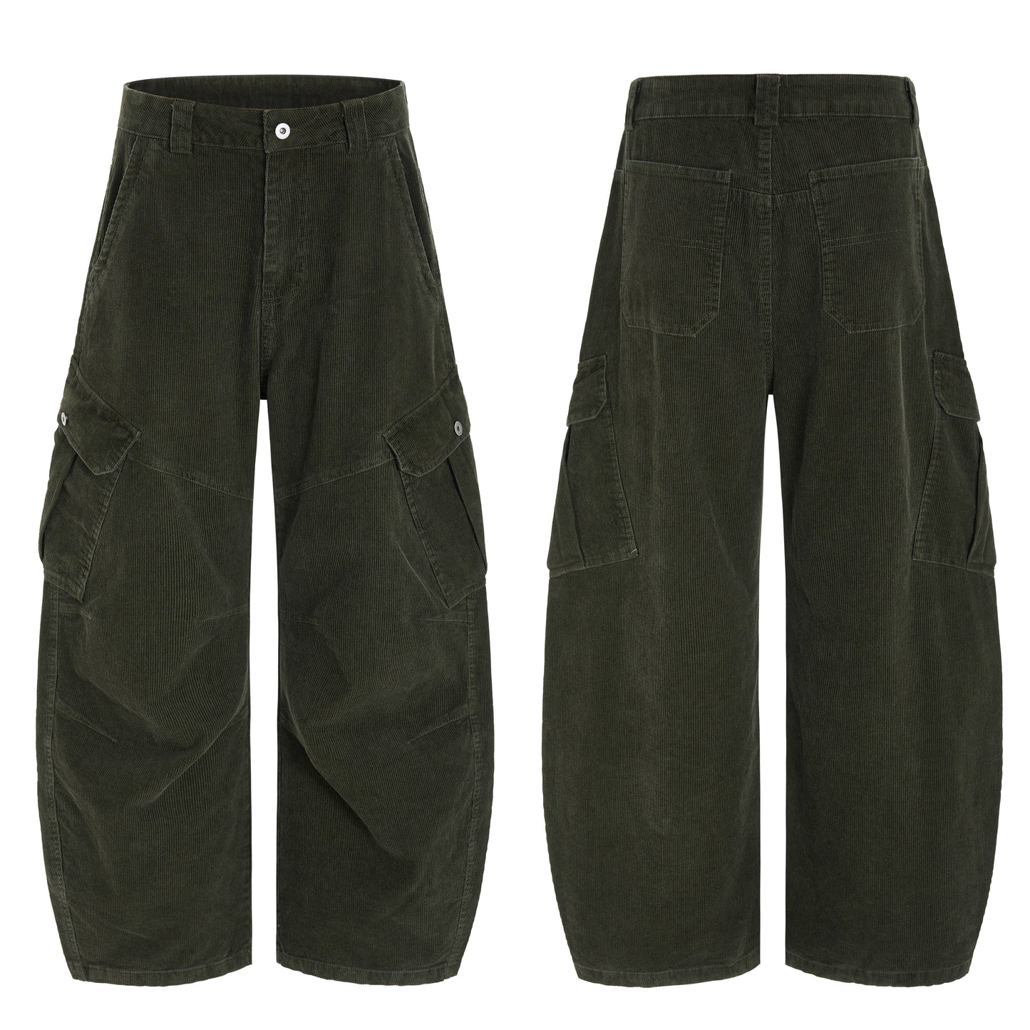CapCabin Corduroy Utility Wide-Leg Pants