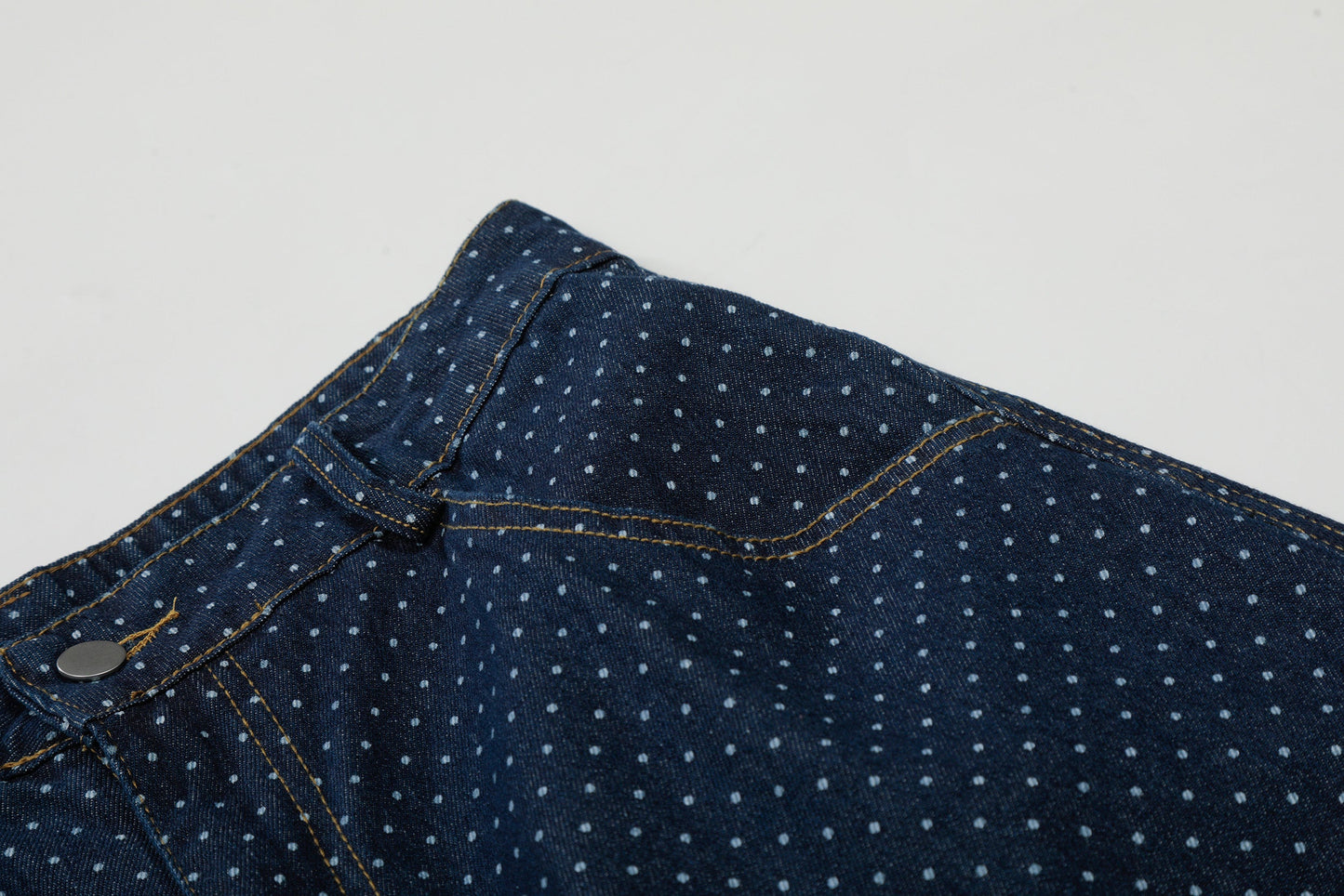 CapCabin Polka Dot Denim Cargo Shorts