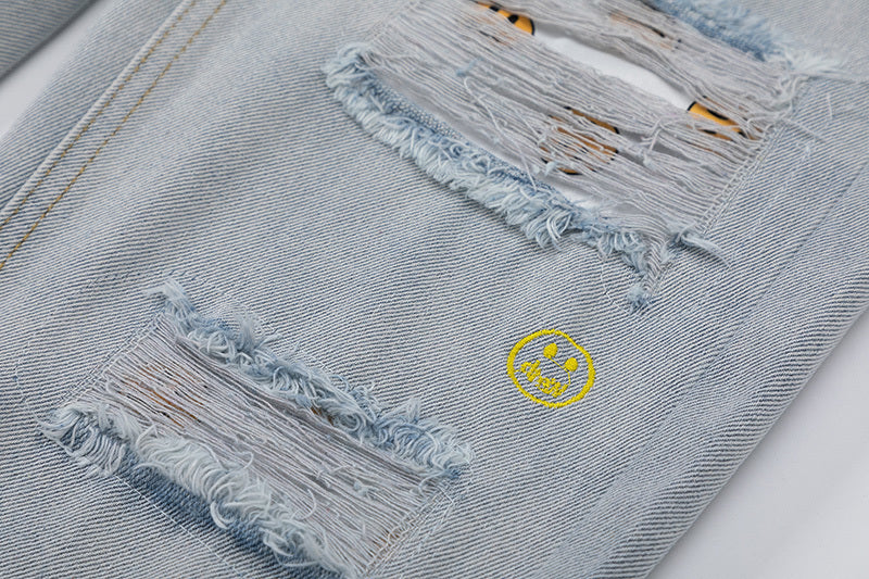 Drew House Distressed Smiley Jeans