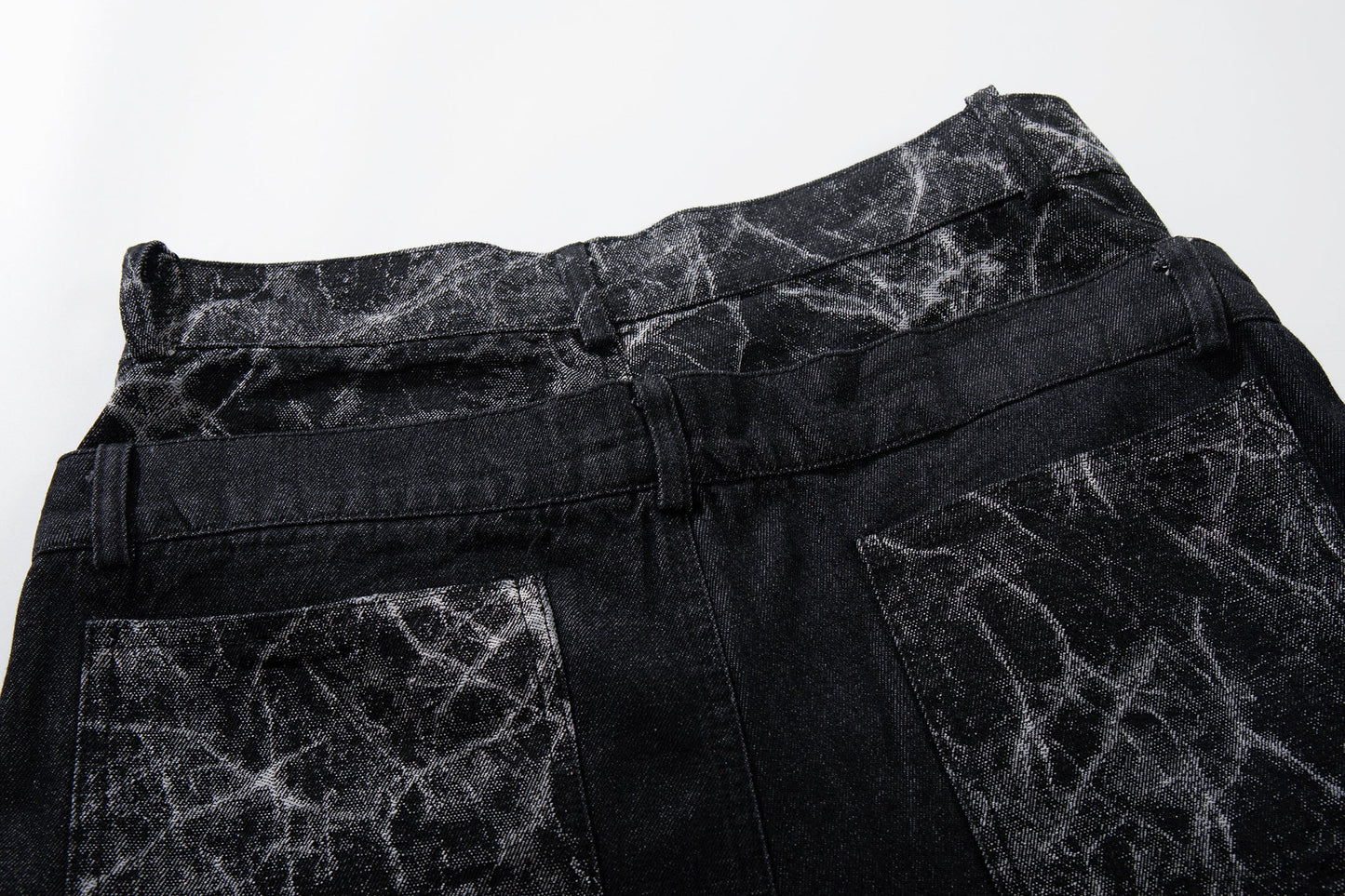 CapCabin Cracked Panel Wide-Leg Pants