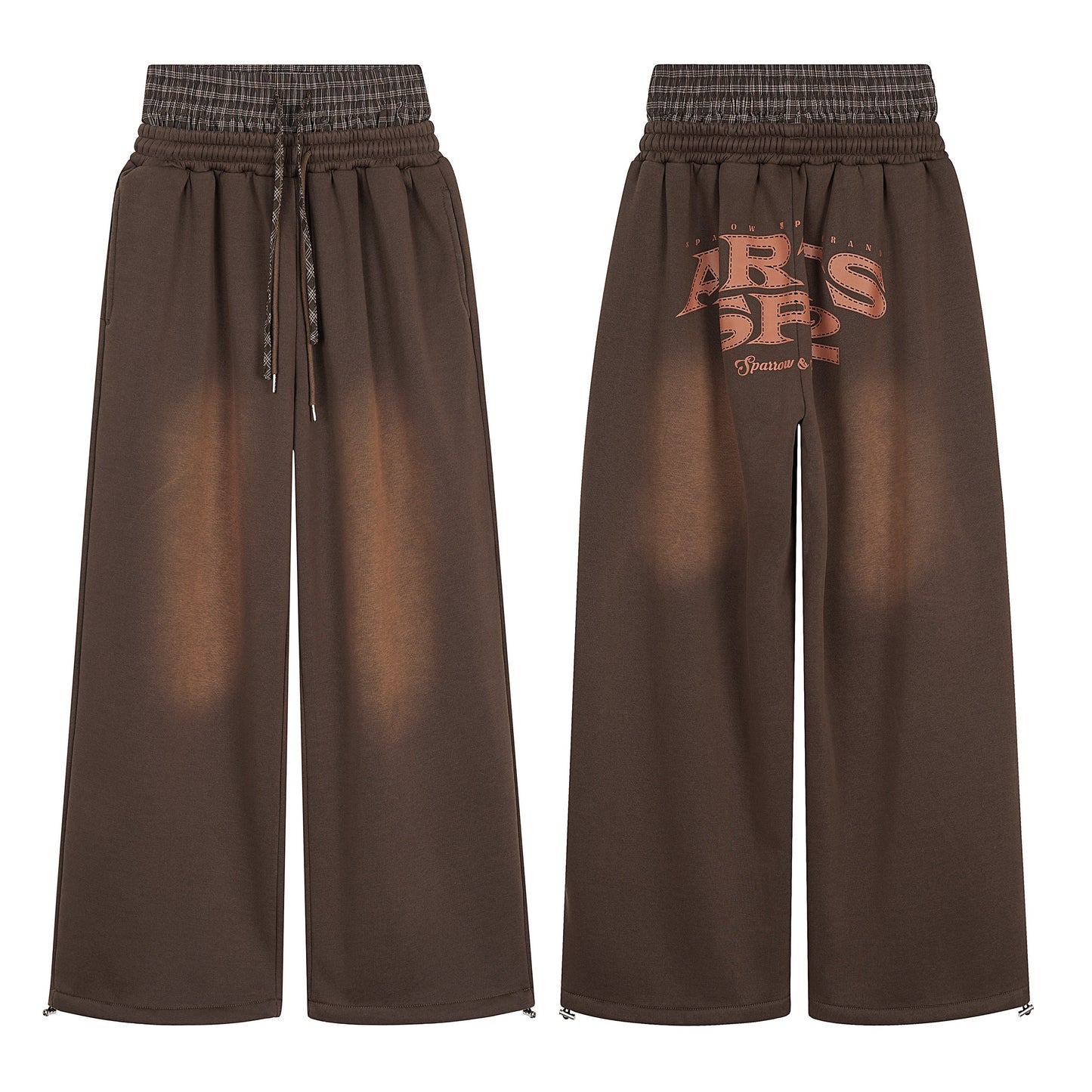 CapCabin Vintage Fade Wide-Leg Sweatpants