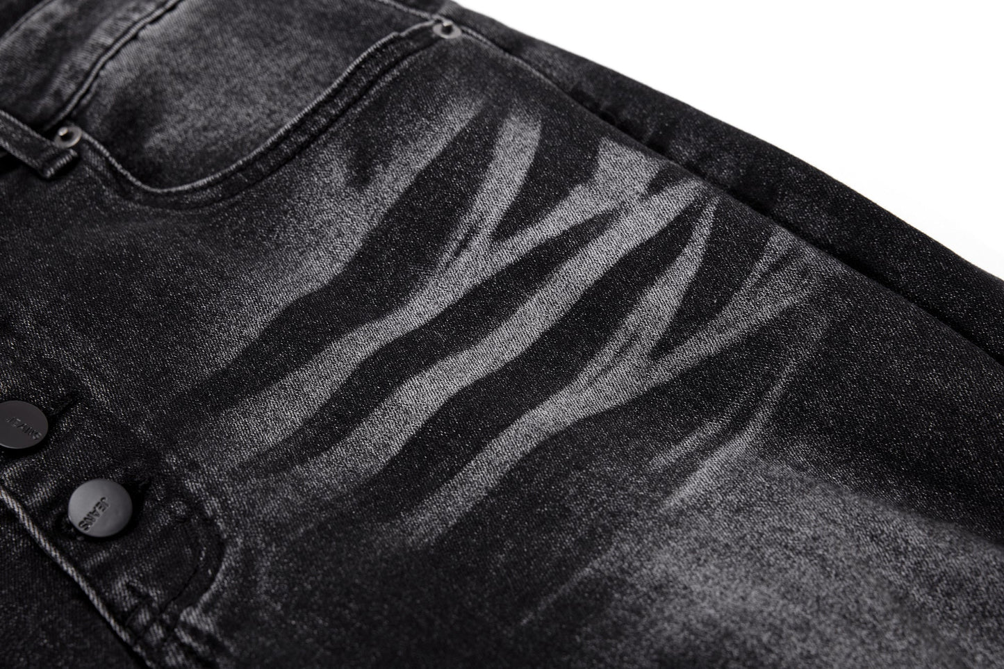 CapCabin Stacked Washed Denim Pants