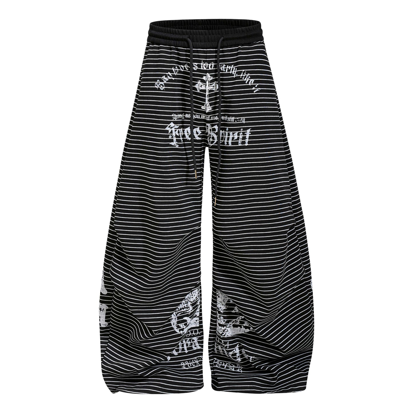 CapCabin “Striped Gothic Draped Pants”