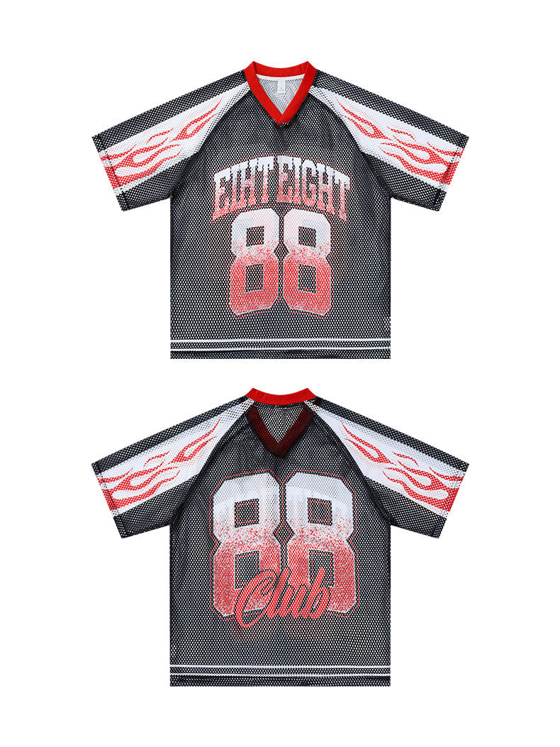 CapCabin “College 88 Flame” Mesh Jersey T-Shirt