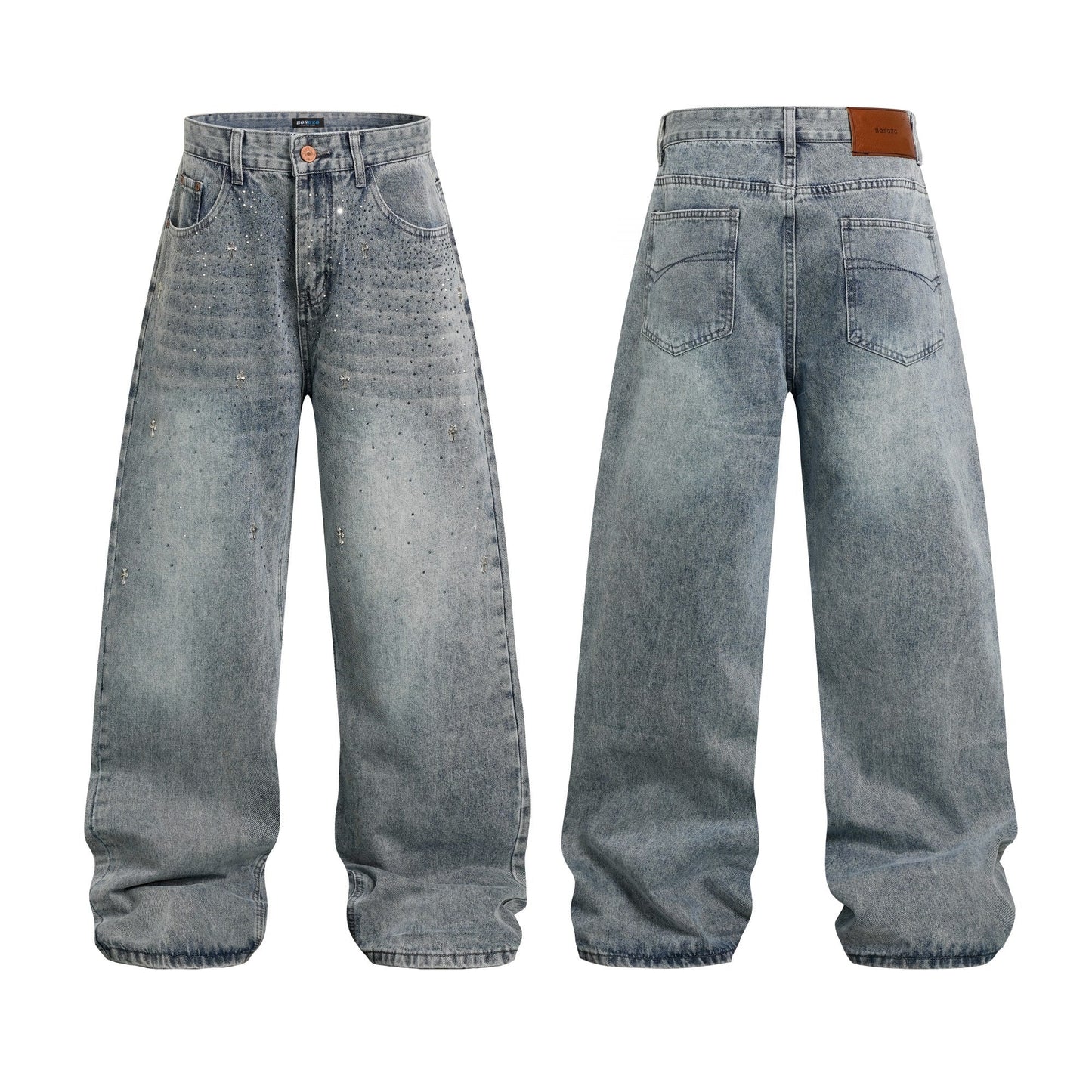 CapCabin “Stardust Washed Wide-Leg Jeans”