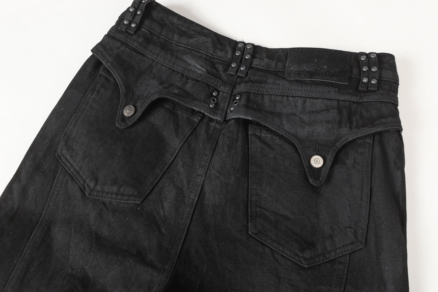 CapCabin Studded Panel Wide-Leg Jeans