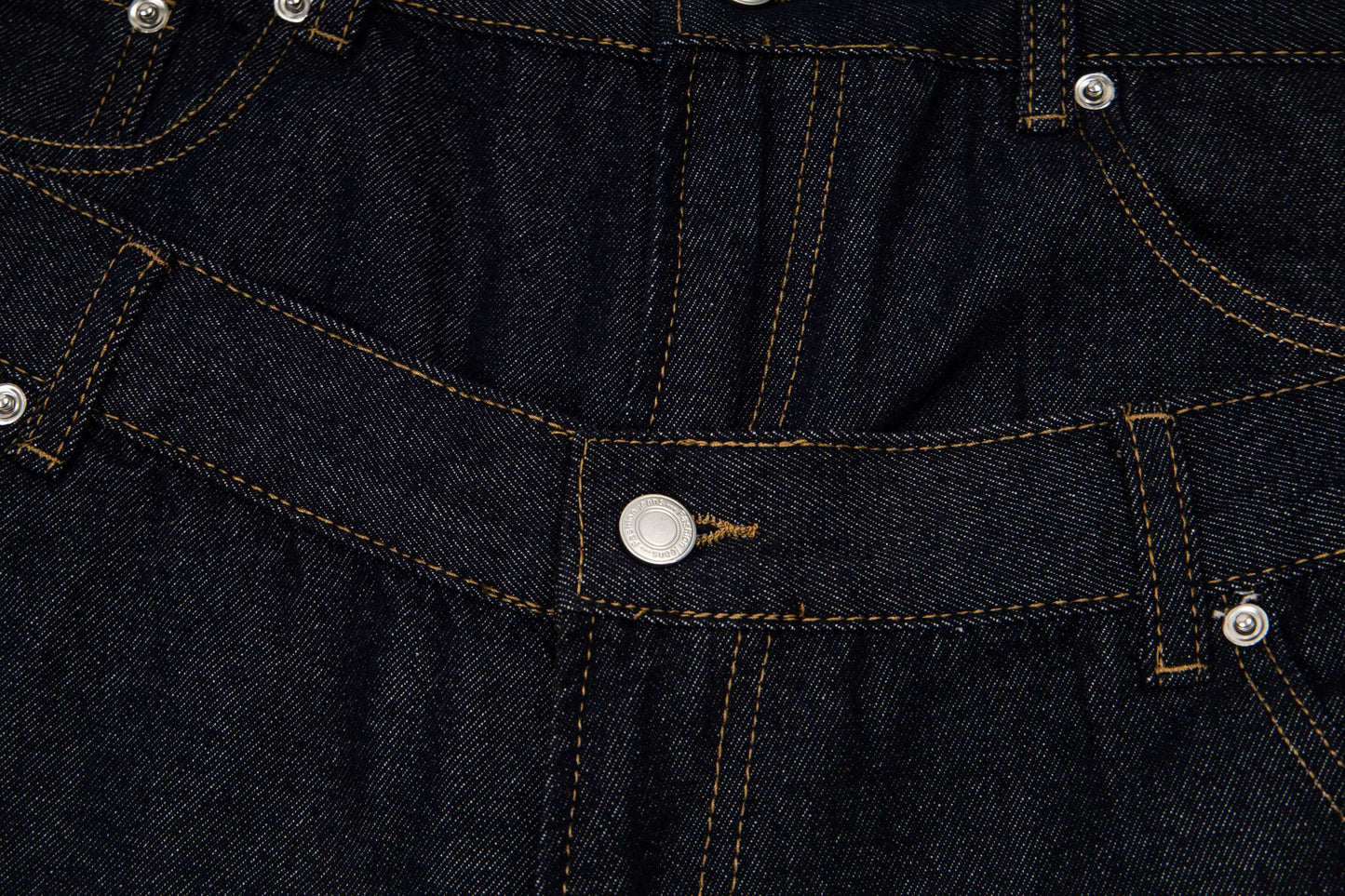 CapCabin “Double Waist Panel Denim Shorts”