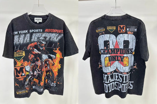MAJESTIK Moto Sports Graphic T-Shirt