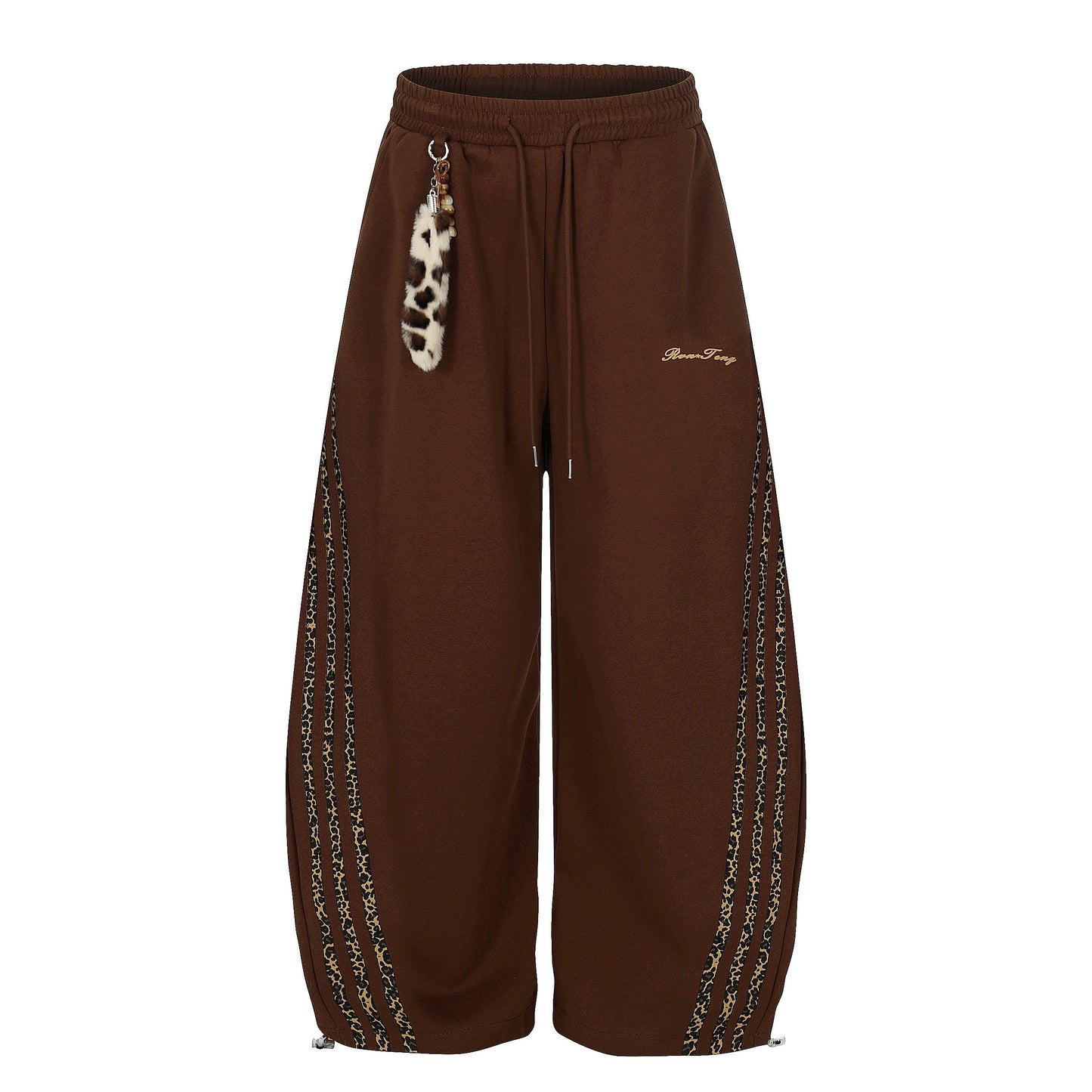 CapCabin Leopard Stripe Loose Sweatpants