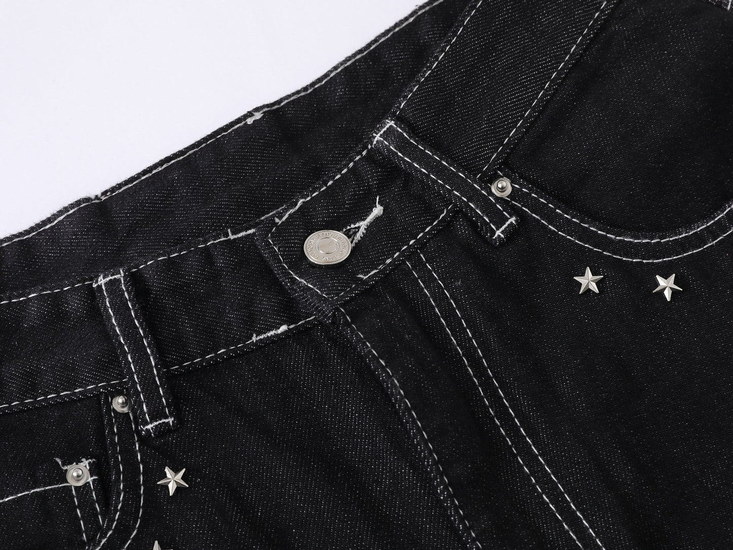 CapCabin “Angel Wing Wide-Leg Denim Jeans”