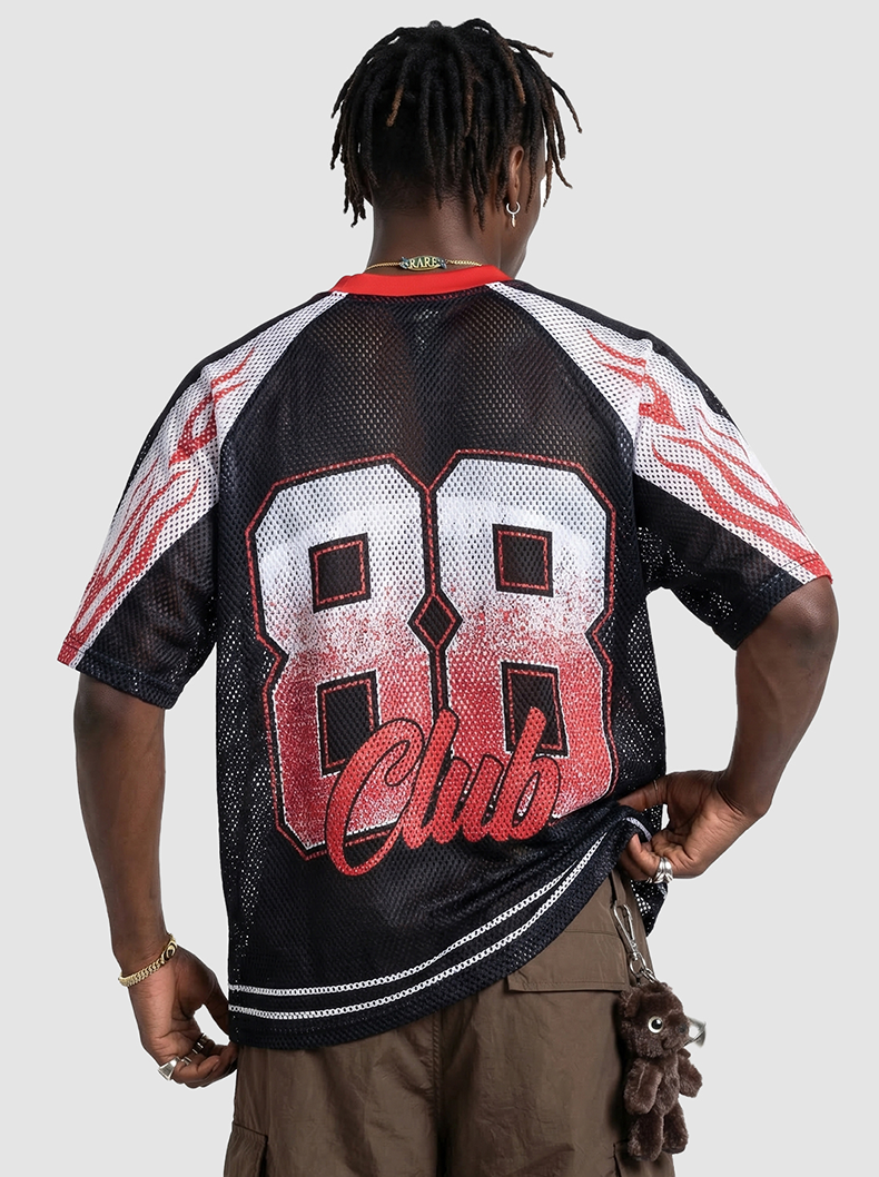CapCabin “College 88 Flame” Mesh Jersey T-Shirt