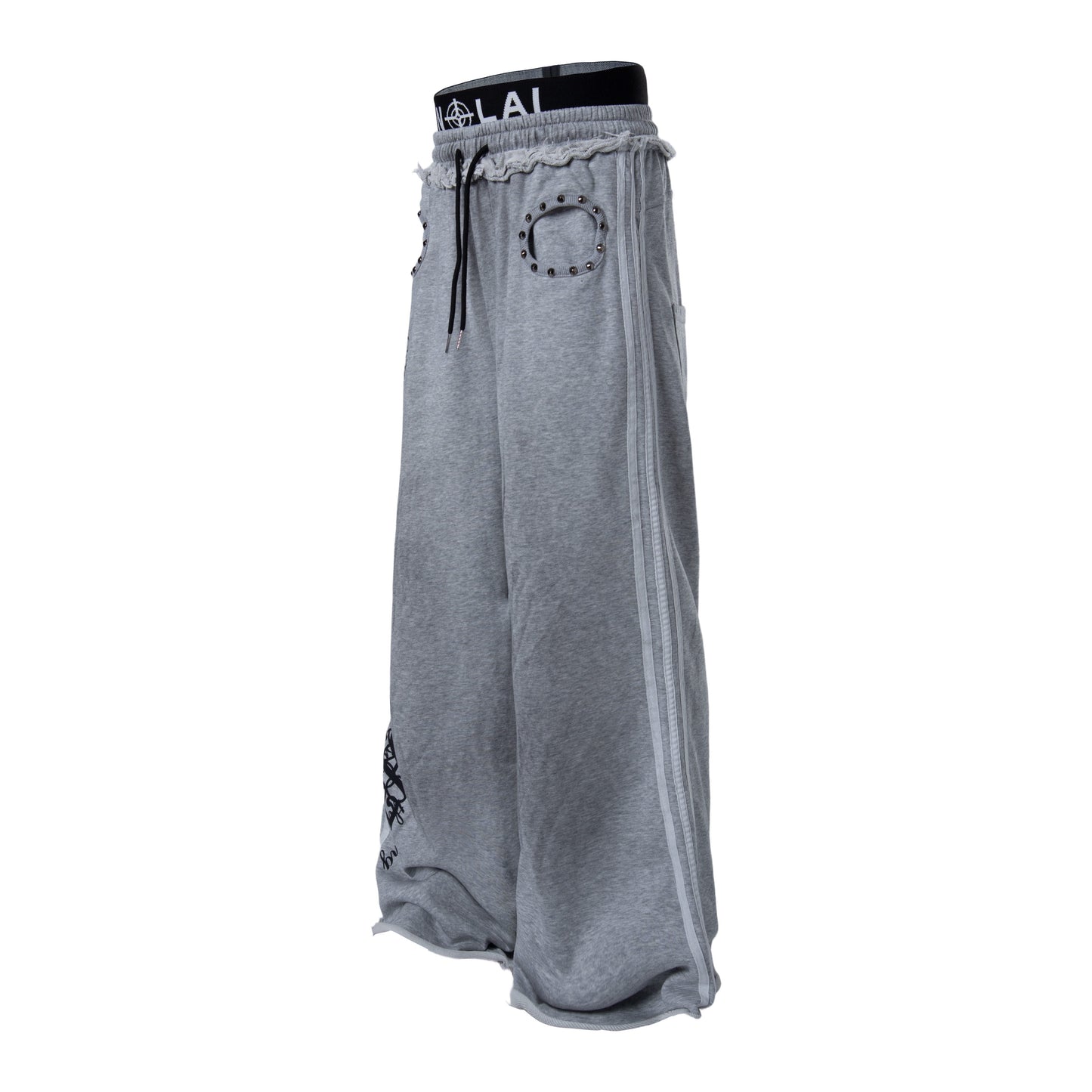 CapCabin Script Graffiti Wide-Leg Sweatpants