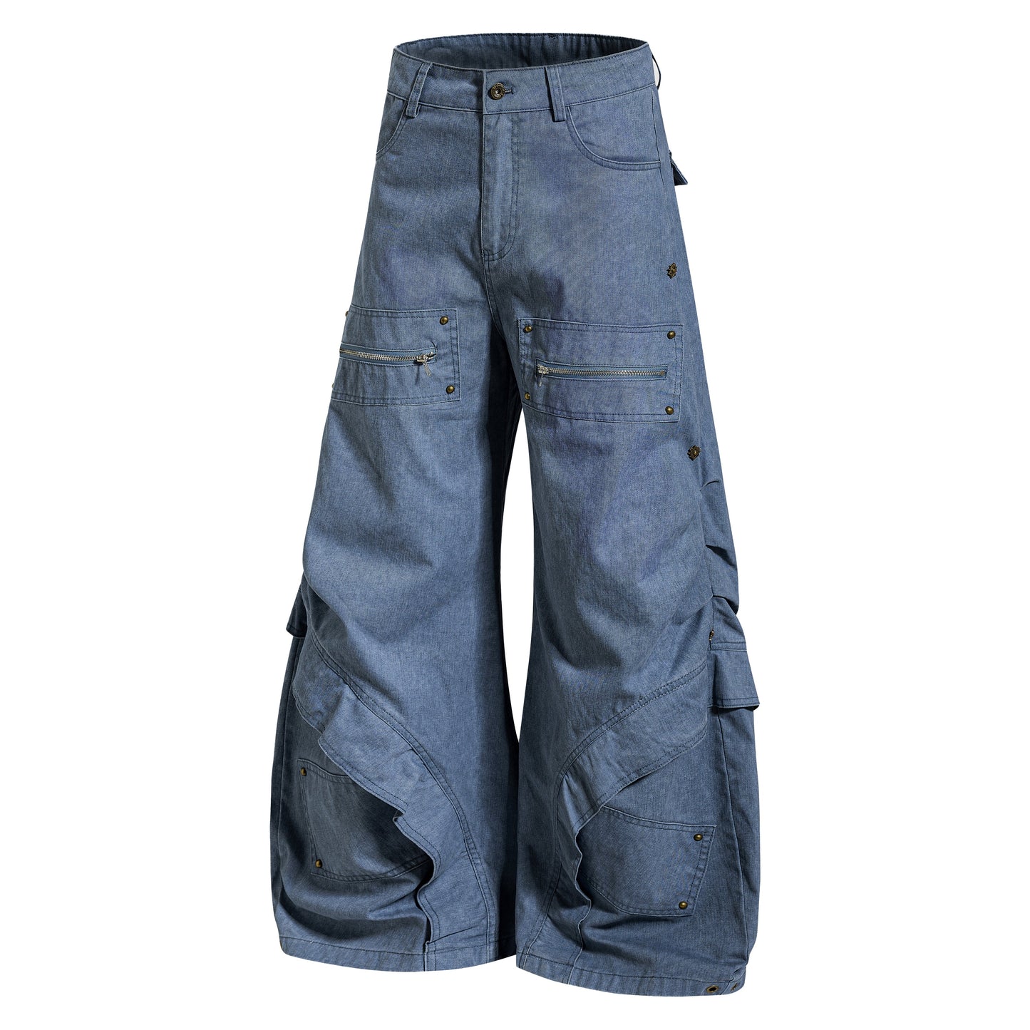 CapCabin Multi-Zip Panel Denim Pants