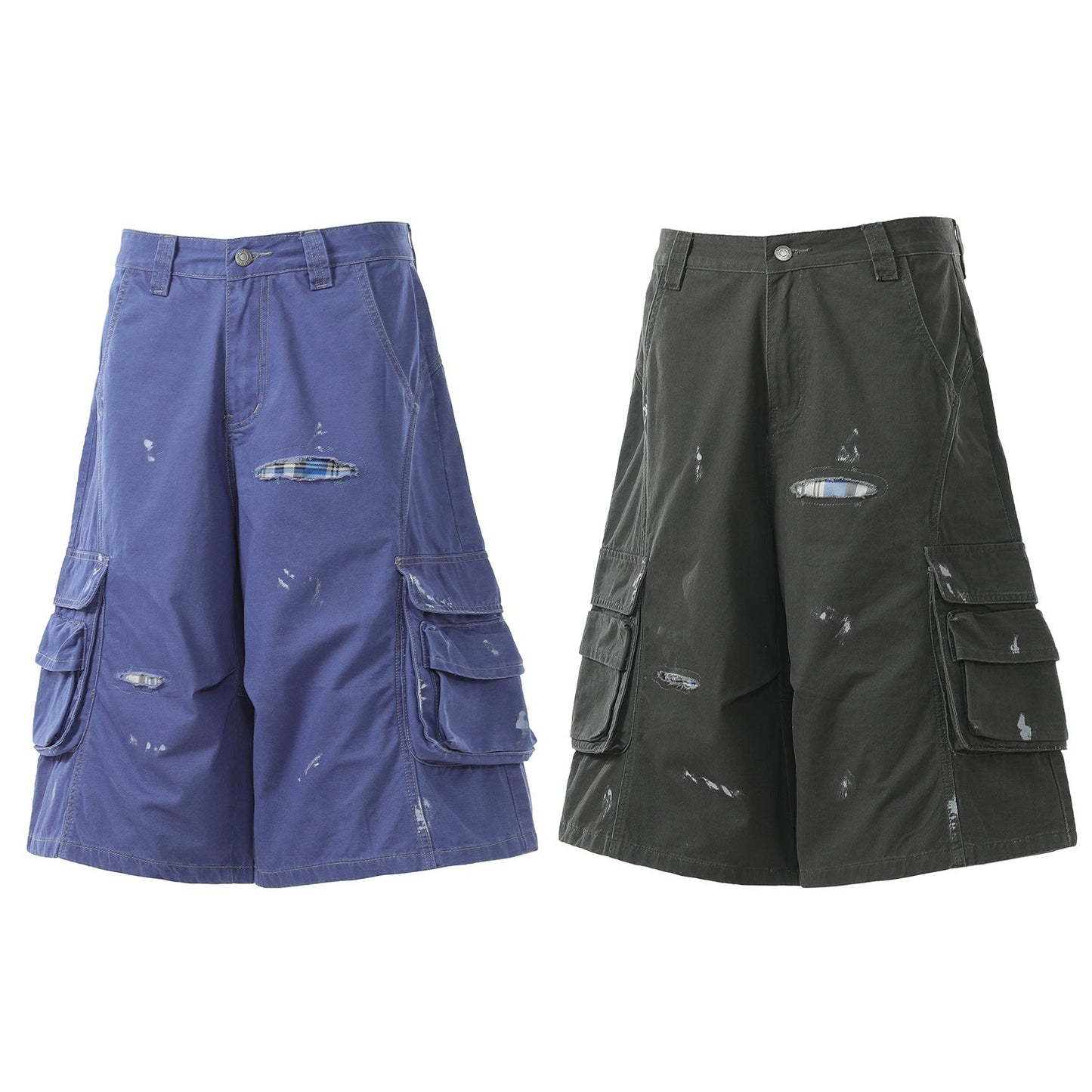 CapCabin “Distressed Utility Cargo Shorts”