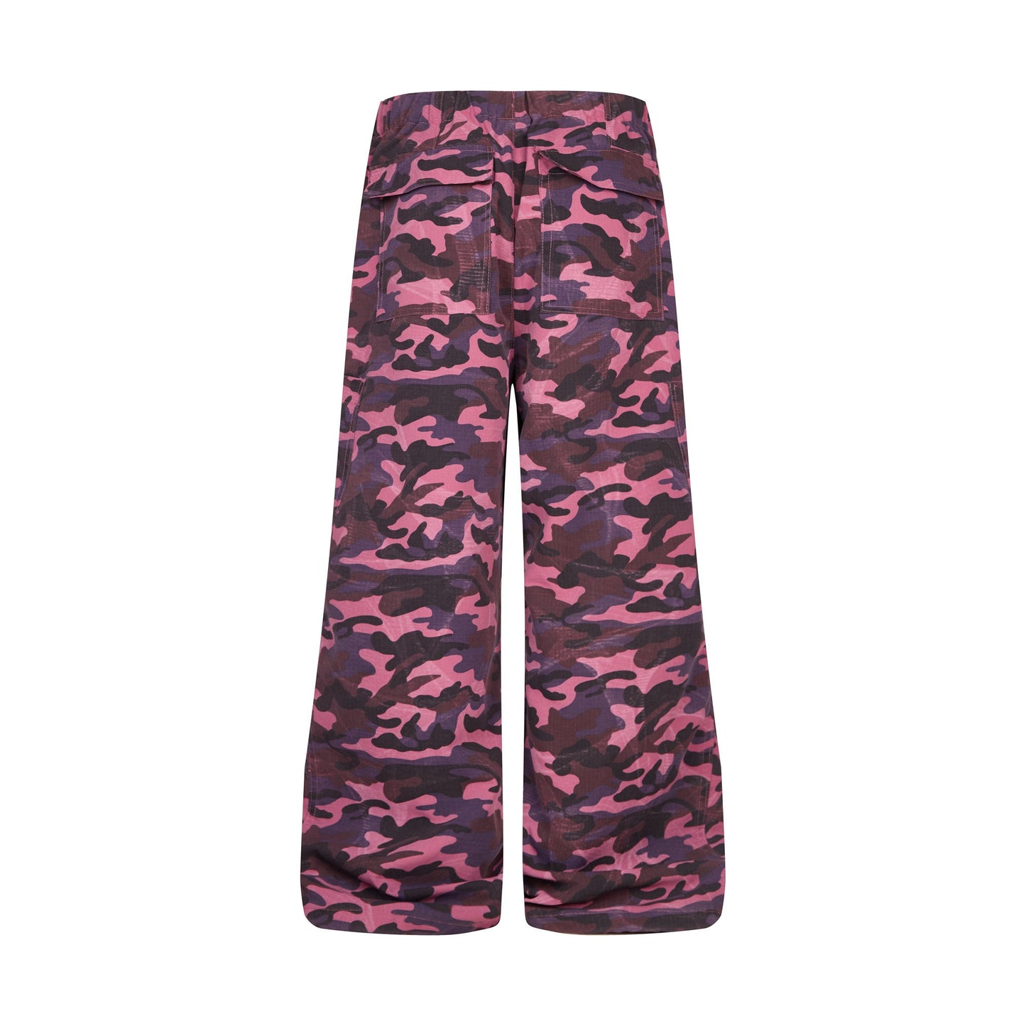 CapCabin Pink Camo Wide-Leg Pants