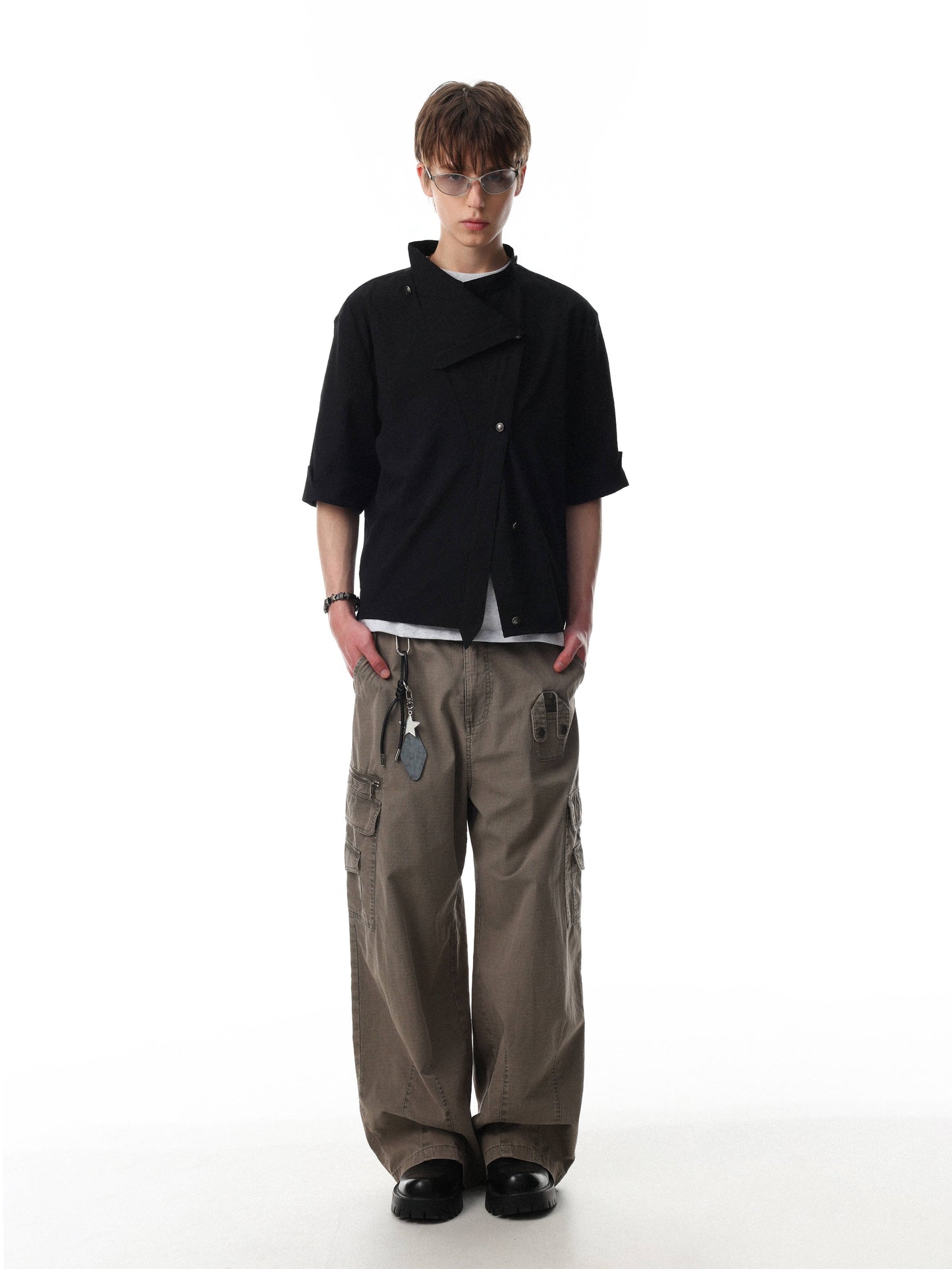 CapCabin “Asymmetrical Stand-Collar Shirt”