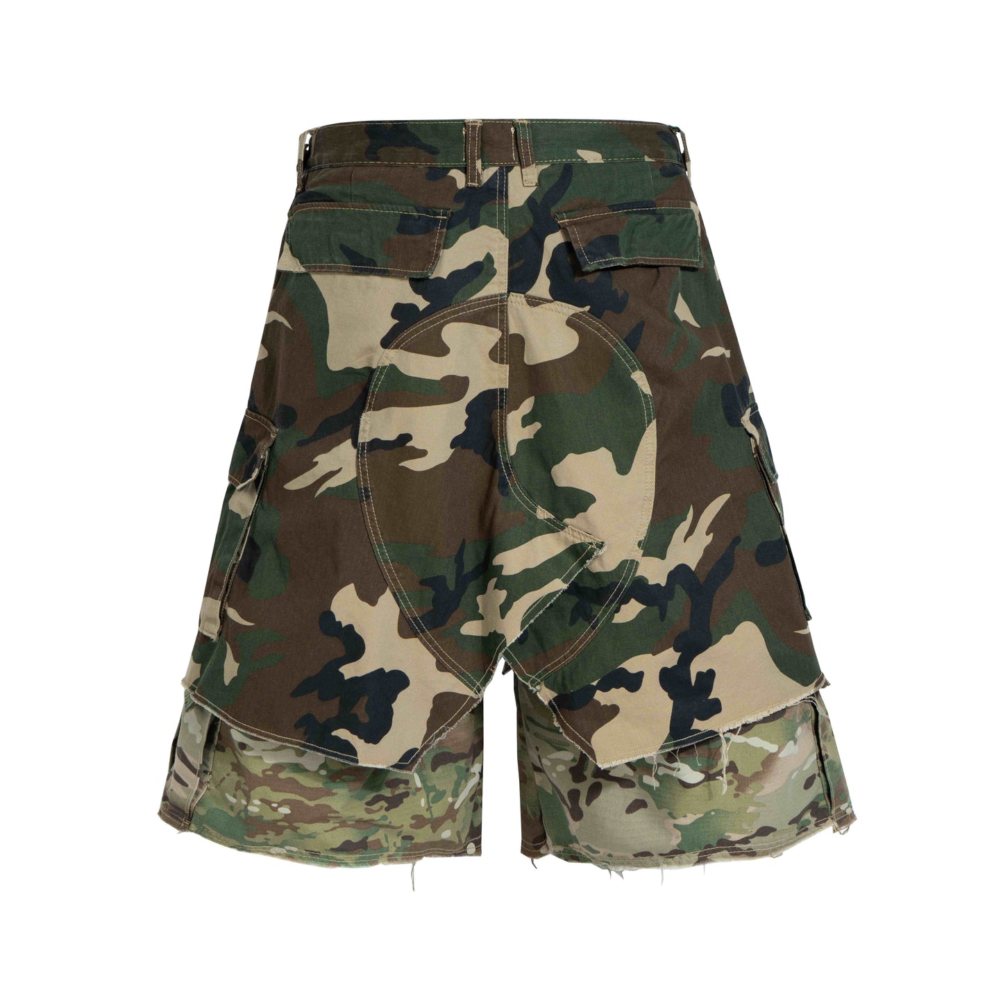 CapCabin Tactical Patchwork Camo Shorts