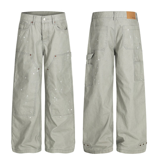 CapCabin Paint-Splatter Utility Work Pants