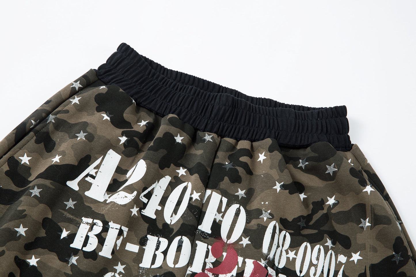 CapCabin Star Camo Wide-Leg Sweatpants