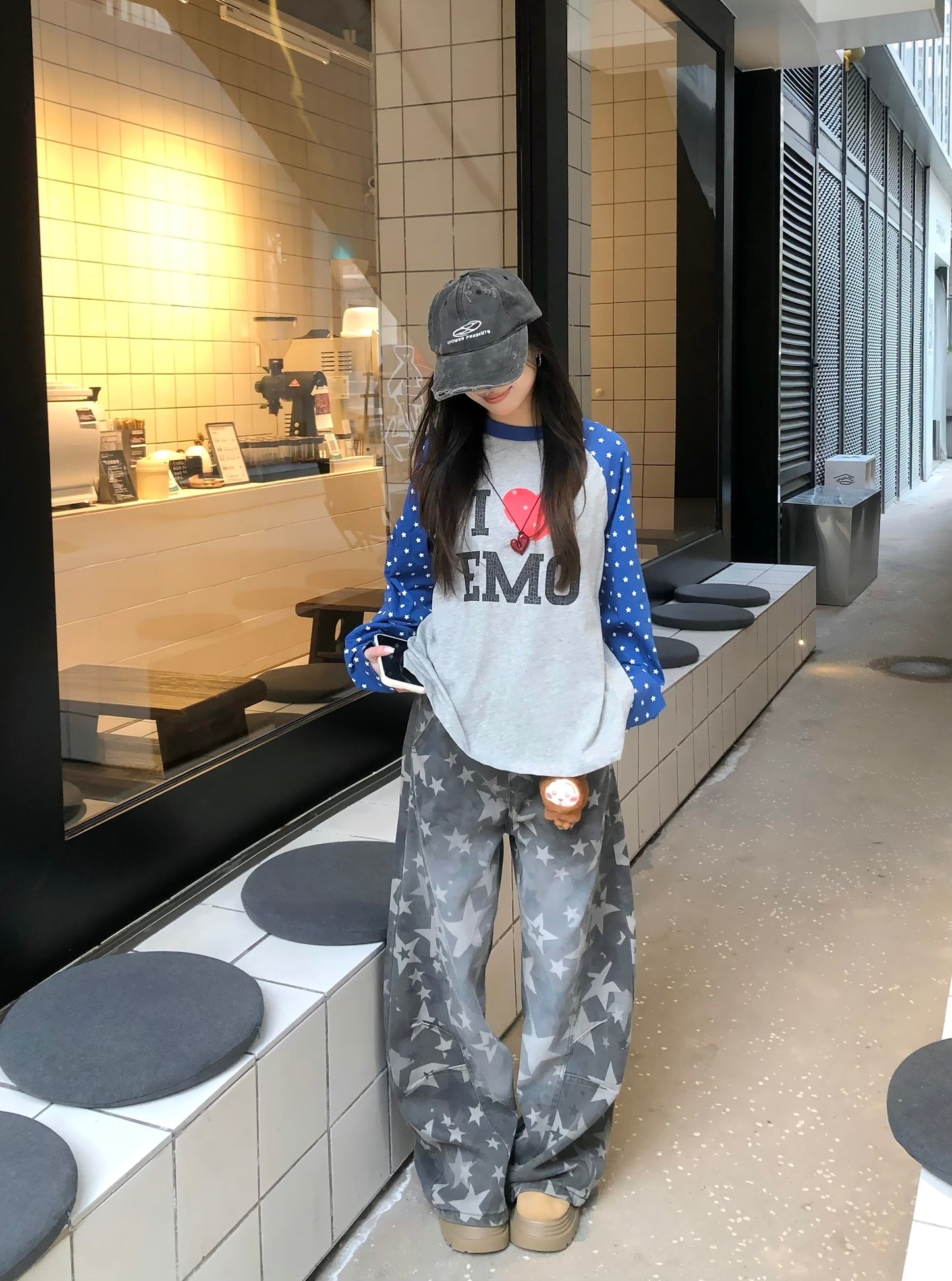 CapCabin “I ♥ EMO” Raglan Long Sleeve Tee