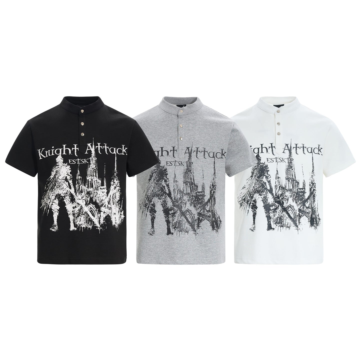 CapCabin “Knight Attack Graphic Polo Tee”
