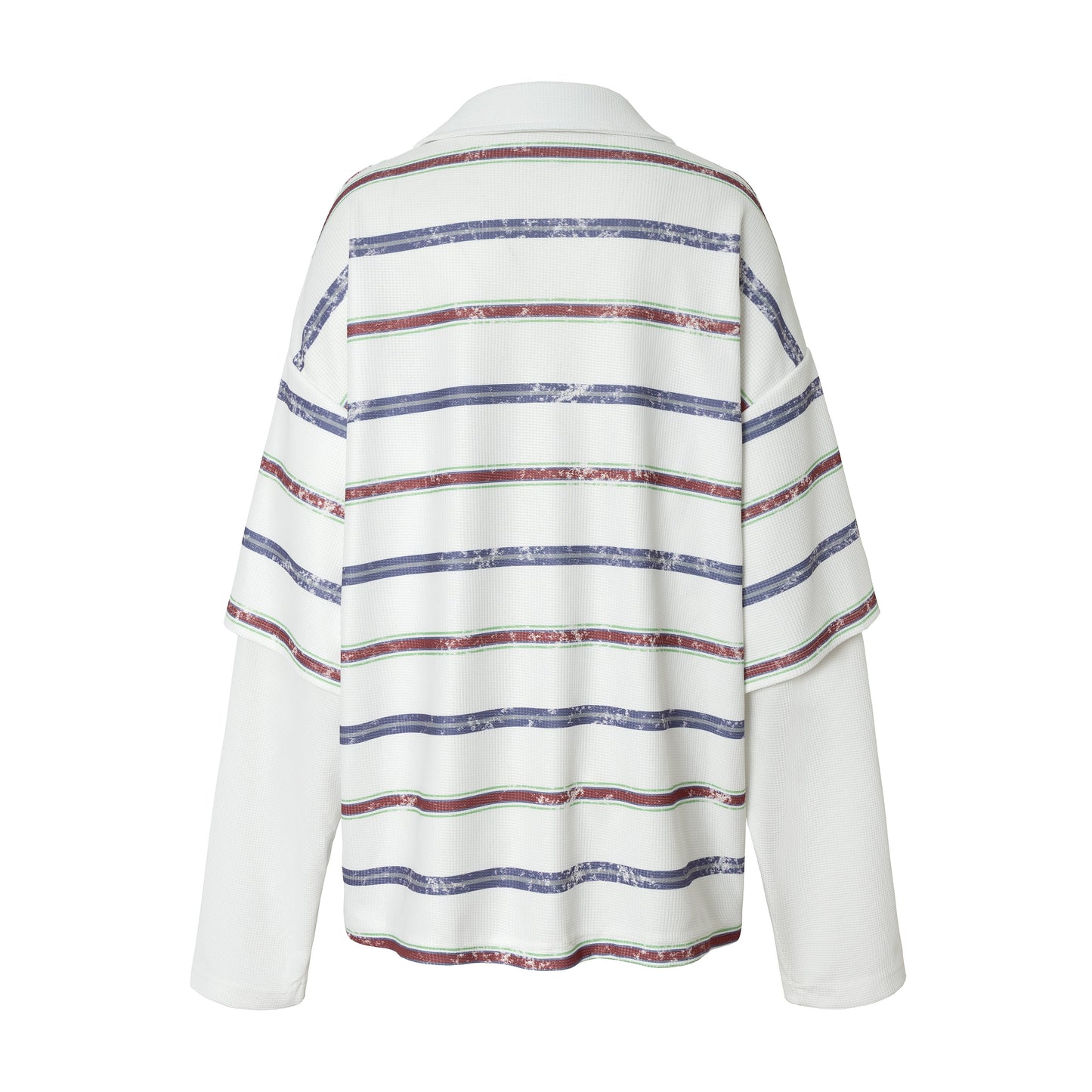 CapCabin Abstract Stripe Long-Sleeve Polo Shirt