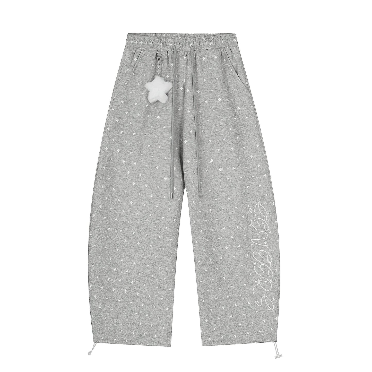CapCabin Star Pattern Wide-Leg Pants